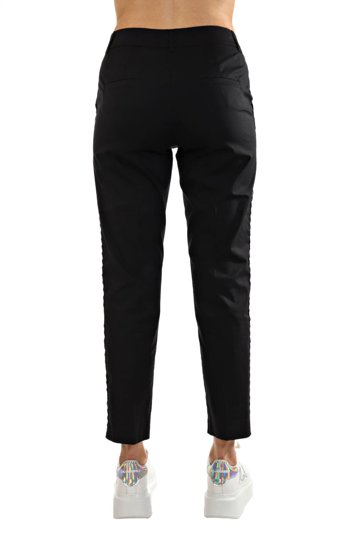 MARELLA SPORT ΠΑΝΤΕΛΟΝΙ BROWN CHINO ΣΧΕΔΙΟ ΠΛΑΙ ΜΑΥΡΟ