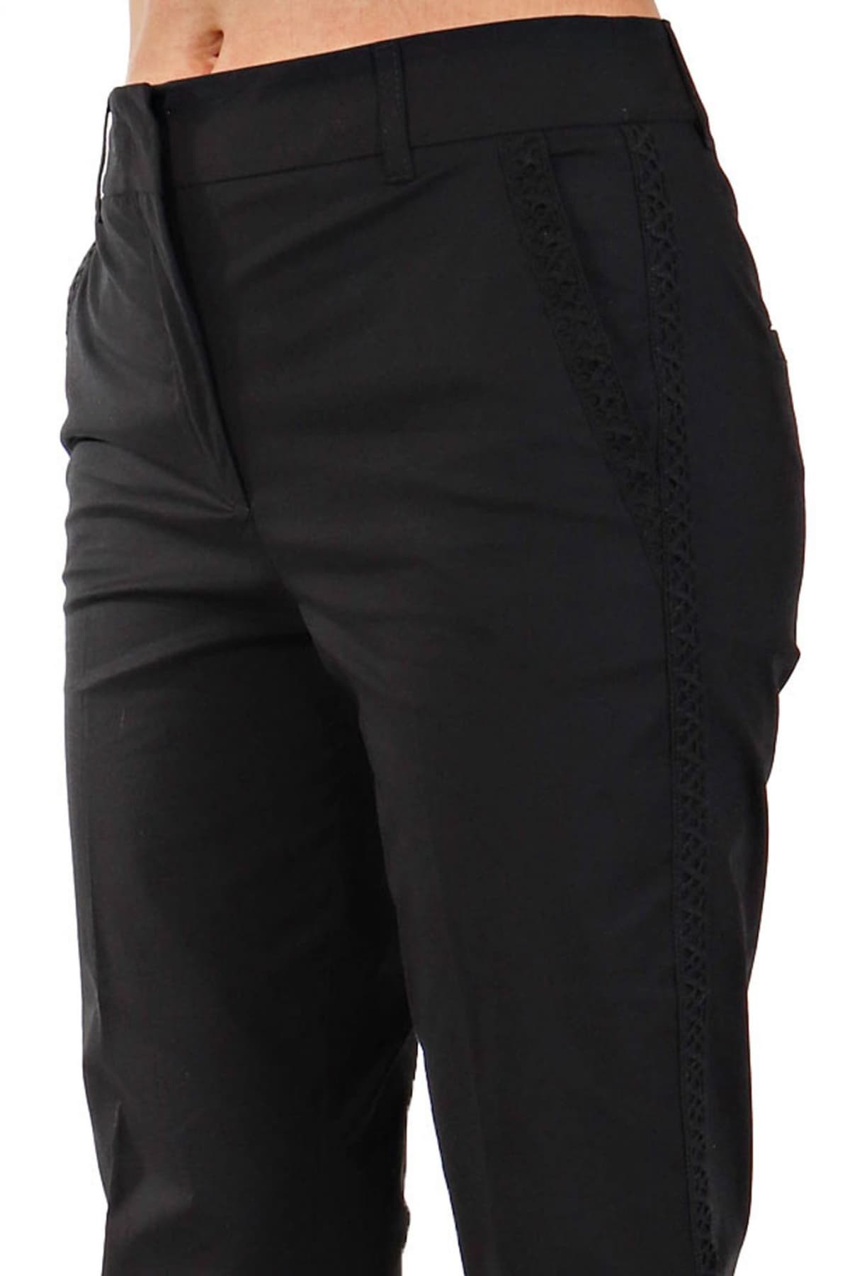 MARELLA SPORT ΠΑΝΤΕΛΟΝΙ BROWN CHINO ΣΧΕΔΙΟ ΠΛΑΙ ΜΑΥΡΟ