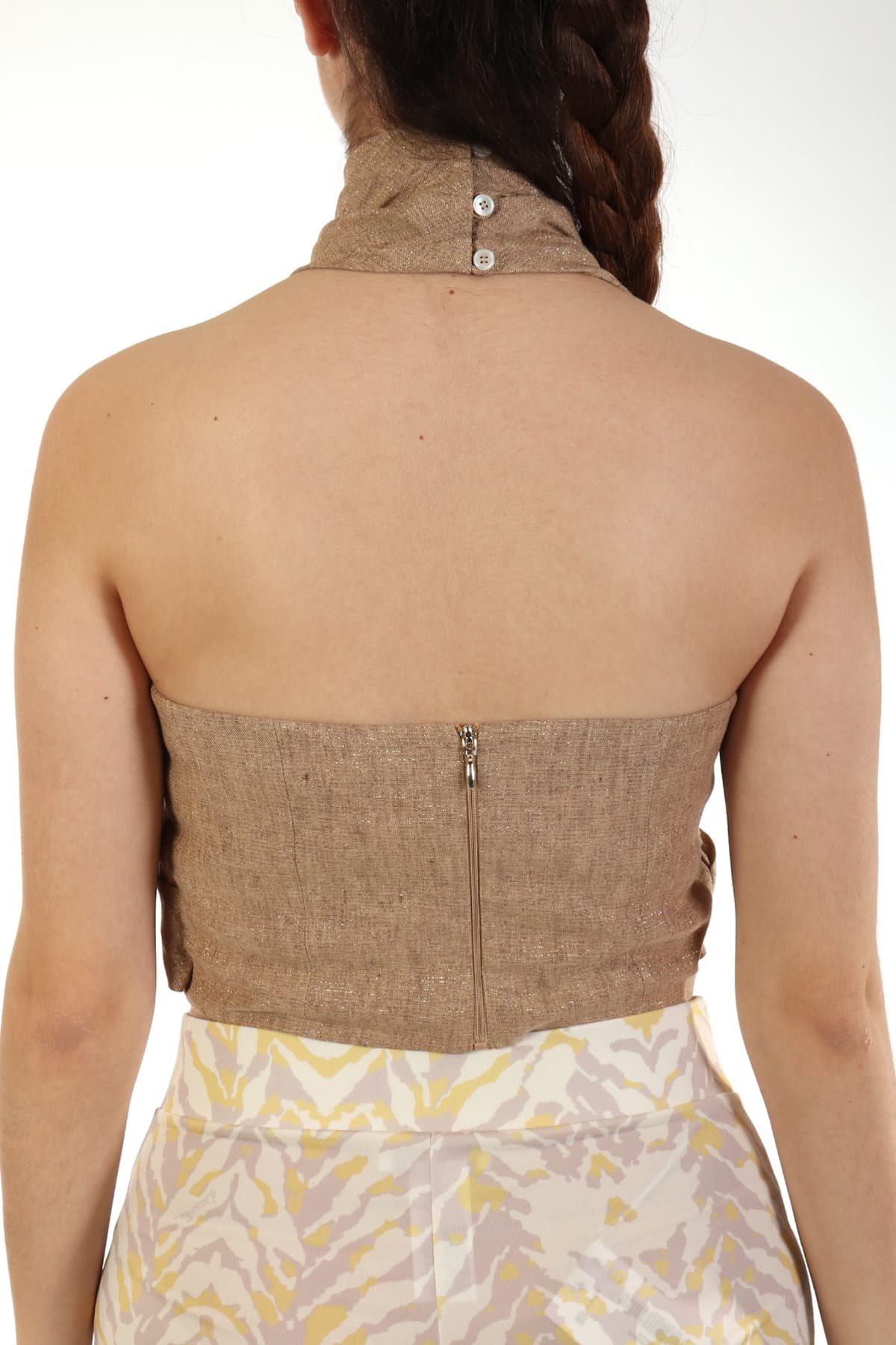 MARELLA TOP MICENE ΔΕΣΙΜΟ ΛΑΙΜΟ ΜΕΤΑΛΛΙΖΕ ΜΠΕΖ