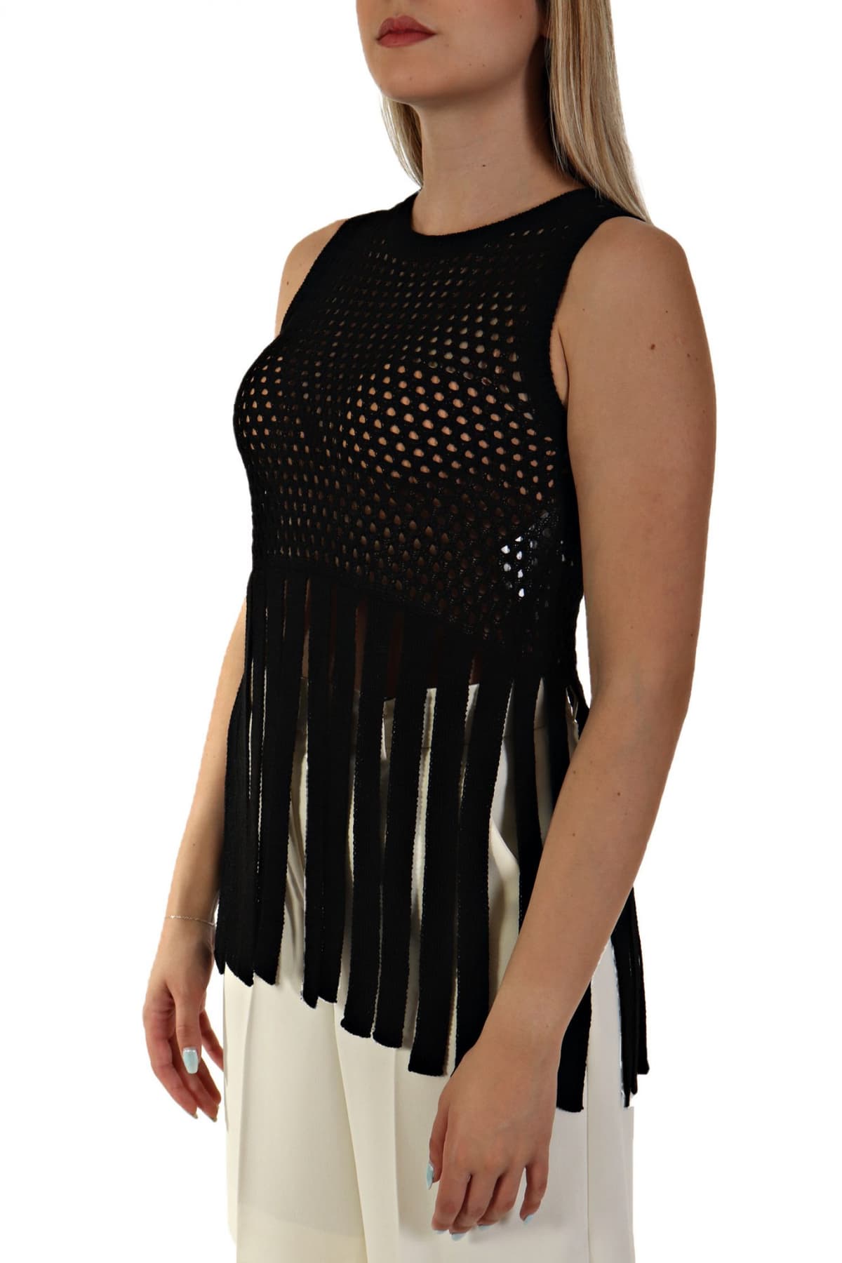 MARELLA TOP SPORA ΠΛΕΚΤΟ ΤΕΛΕΙΩΜΑ ΚΡΟΣΙΑ ΜΑΥΡΟ