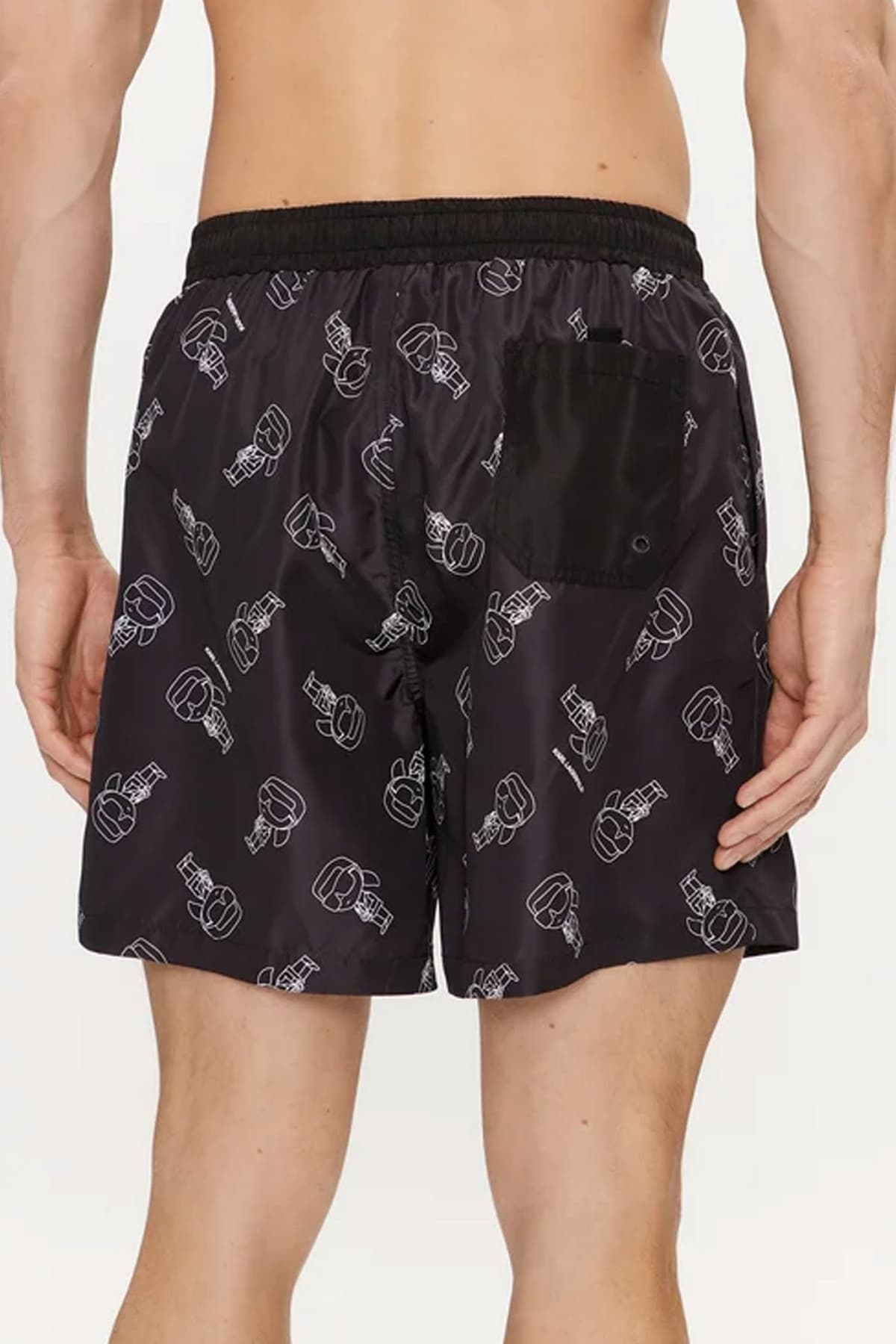 KARL LAGERGELD ΜΑΓΙΩ ΣΟΡΤΣ LOGO ALL OVER IKONIK 2.0 AOP MED ΜΑΥΡΟ