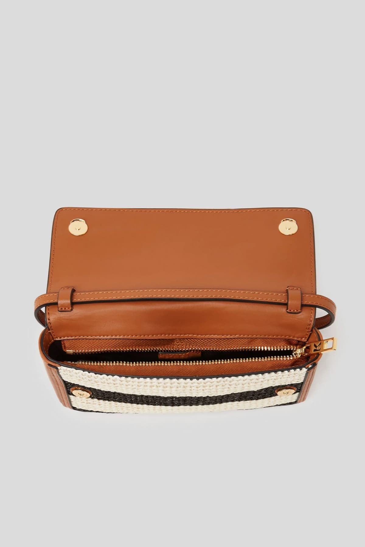 KARL LAGERFELD ΤΣΑΝΤΑ K/SIGNATURE 2.0 CB POUCH RAFF LOGO ΜΠΕΖ-ΤΑΜΠΑ-ΜΑΥΡΟ