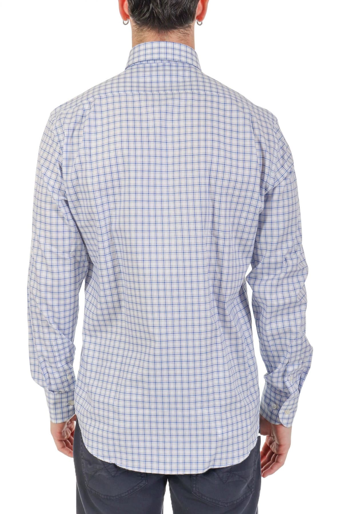 PAUL&SHARK ΠΟΥΚΑΜΙΣΟ ΚΑΡΩ BUTTON DOWN ΛΕΥΚΟ-ΣΙΕΛ