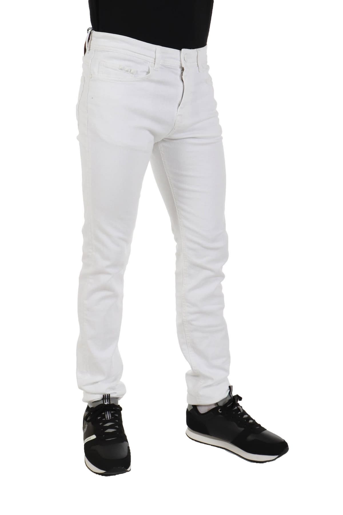 KARL LAGERFELD ΠΑΝΤΕΛΟΝΙ JEANS 5ΤΣΕΠΟ REGULAR FIT ΛΕΥΚΟ