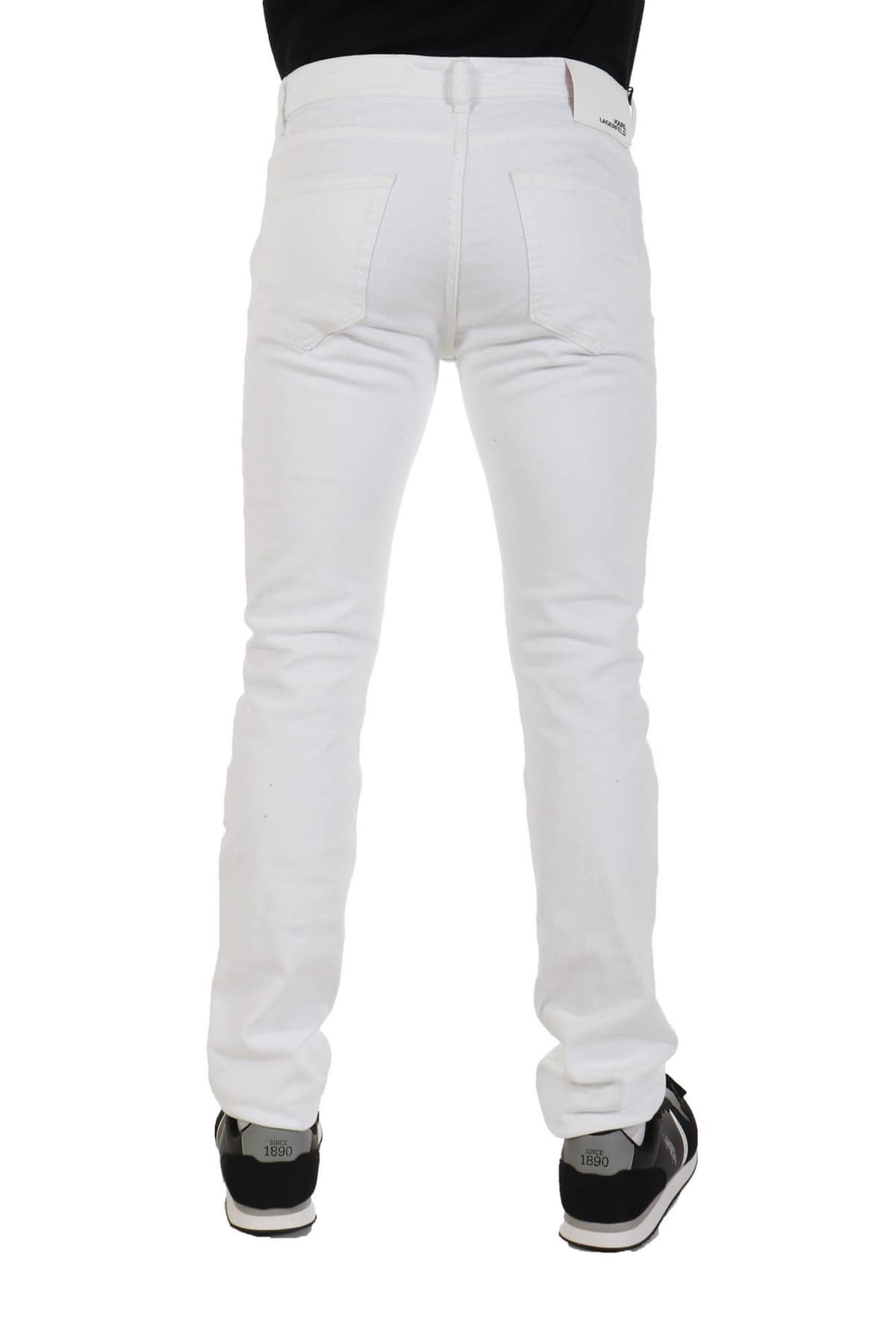 KARL LAGERFELD ΠΑΝΤΕΛΟΝΙ JEANS 5ΤΣΕΠΟ REGULAR FIT ΛΕΥΚΟ