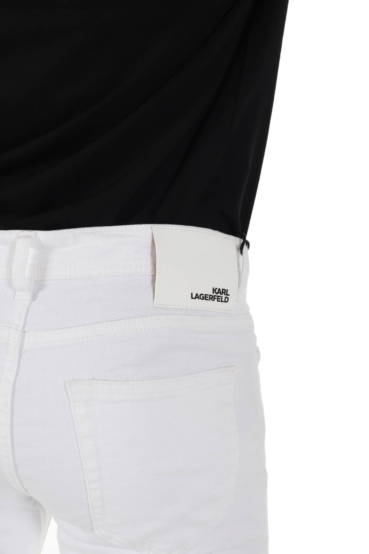 KARL LAGERFELD ΠΑΝΤΕΛΟΝΙ JEANS 5ΤΣΕΠΟ REGULAR FIT ΛΕΥΚΟ