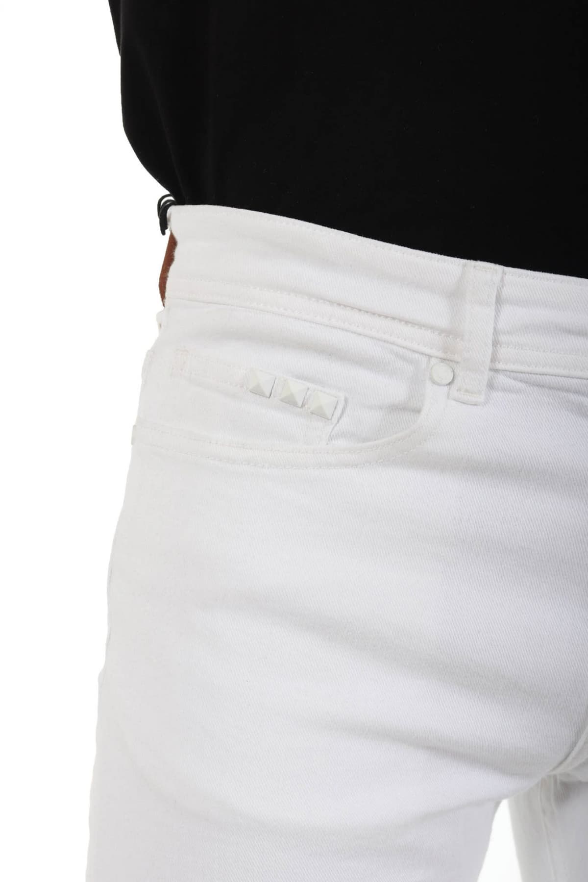 KARL LAGERFELD ΠΑΝΤΕΛΟΝΙ JEANS 5ΤΣΕΠΟ REGULAR FIT ΛΕΥΚΟ