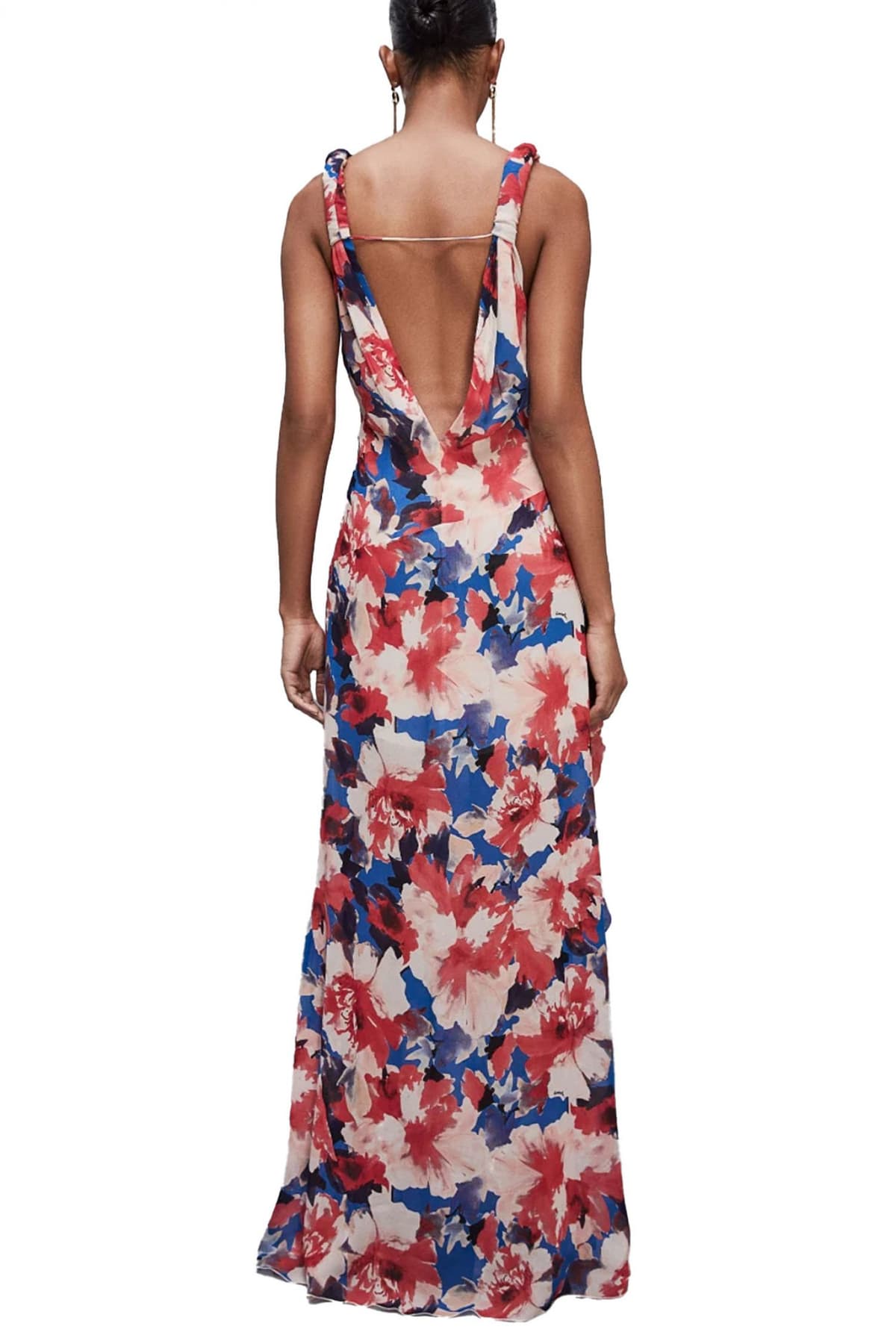 PATRIZIA PEPE ΦΟΡΕΜΑ MAXI ΑΝΟΙΓΜΑ ΒΟΛΑΝ FLORAL ΠΟΛΥΧΡΩΜΟ