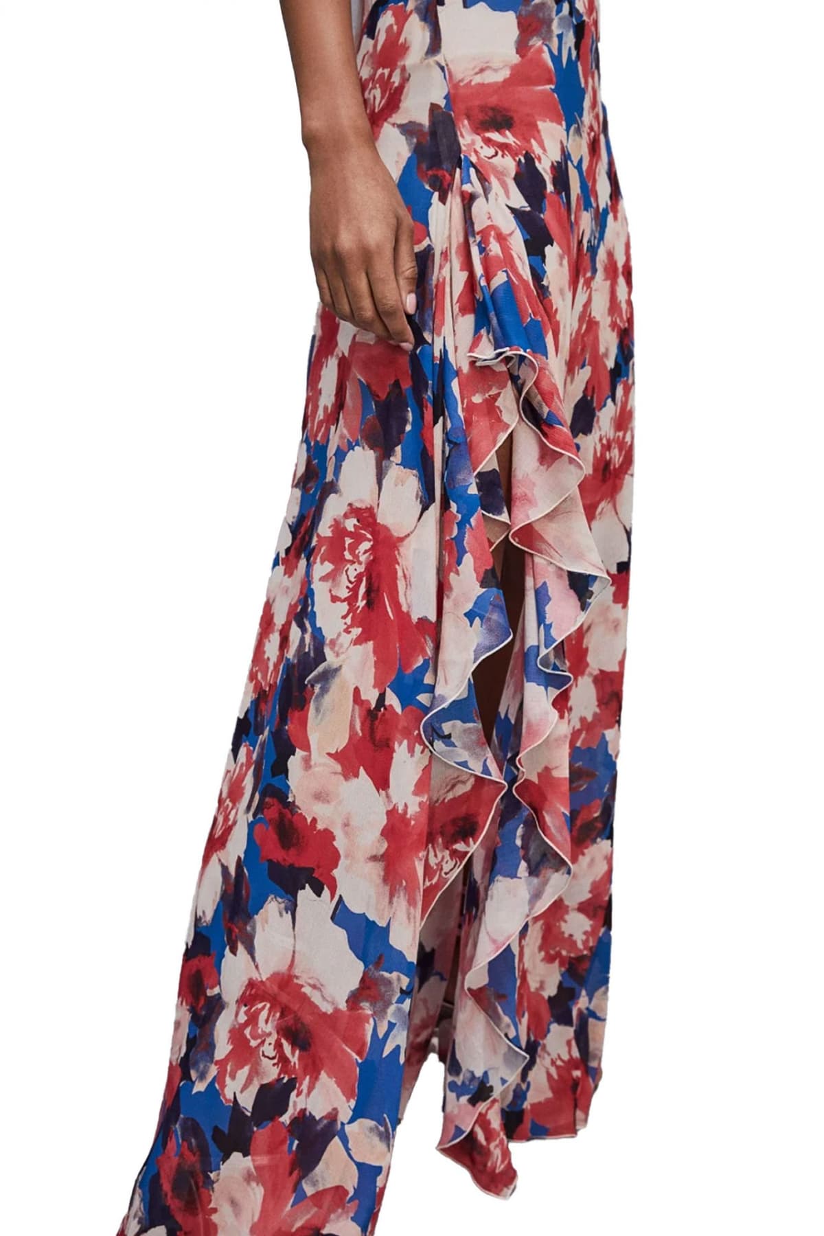 PATRIZIA PEPE ΦΟΡΕΜΑ MAXI ΑΝΟΙΓΜΑ ΒΟΛΑΝ FLORAL ΠΟΛΥΧΡΩΜΟ