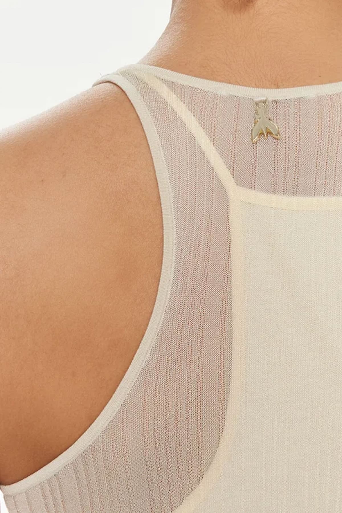 PATRIZIA PEPE ΦΟΡΕΜΑ MIDI ΠΕΡΛΕΣ ΕΚΡΟΥ