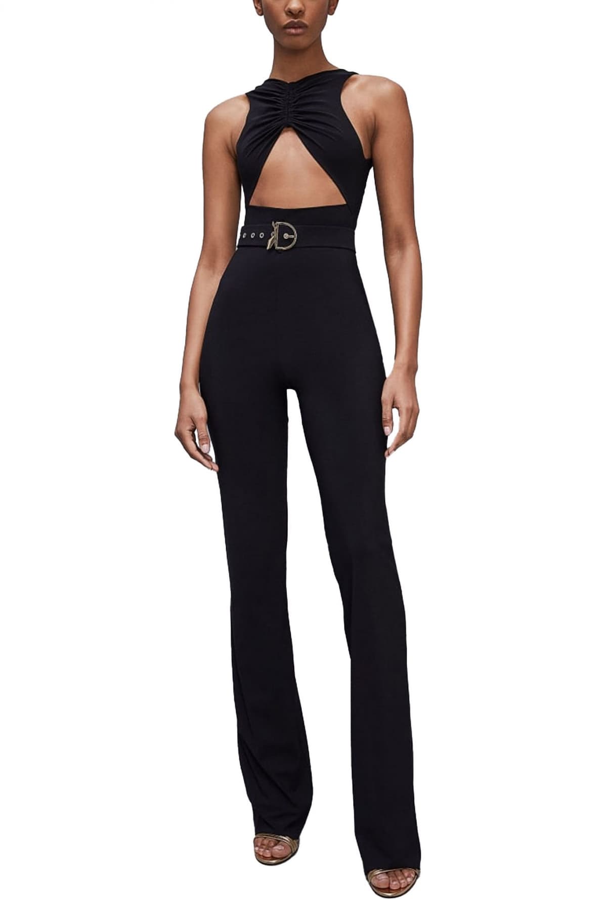 PATRIZIA PEPE ΟΛΟΣΩΜΗ ΦΟΡΜΑ ΑΝΟΙΓΜΑ ΜΠΡΟΣΤΑ ΖΩΝΗ ΜΑΥΡΟ