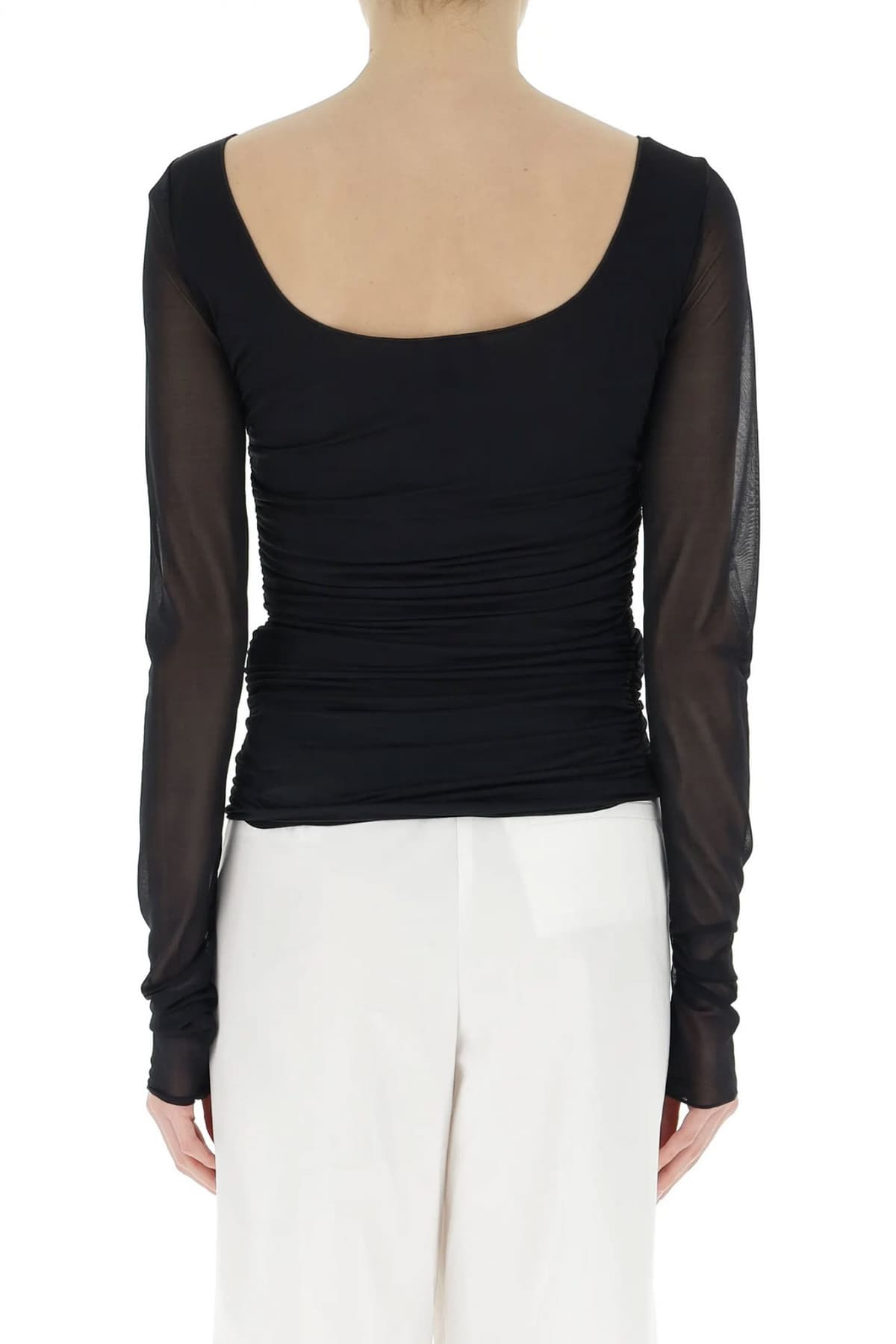 EMPORIO ARMANI TOP ΣΟΥΡΑ ΠΛΑΙ ΔΙΑΦΑΝΕΙΑ ΜΑΥΡΟ