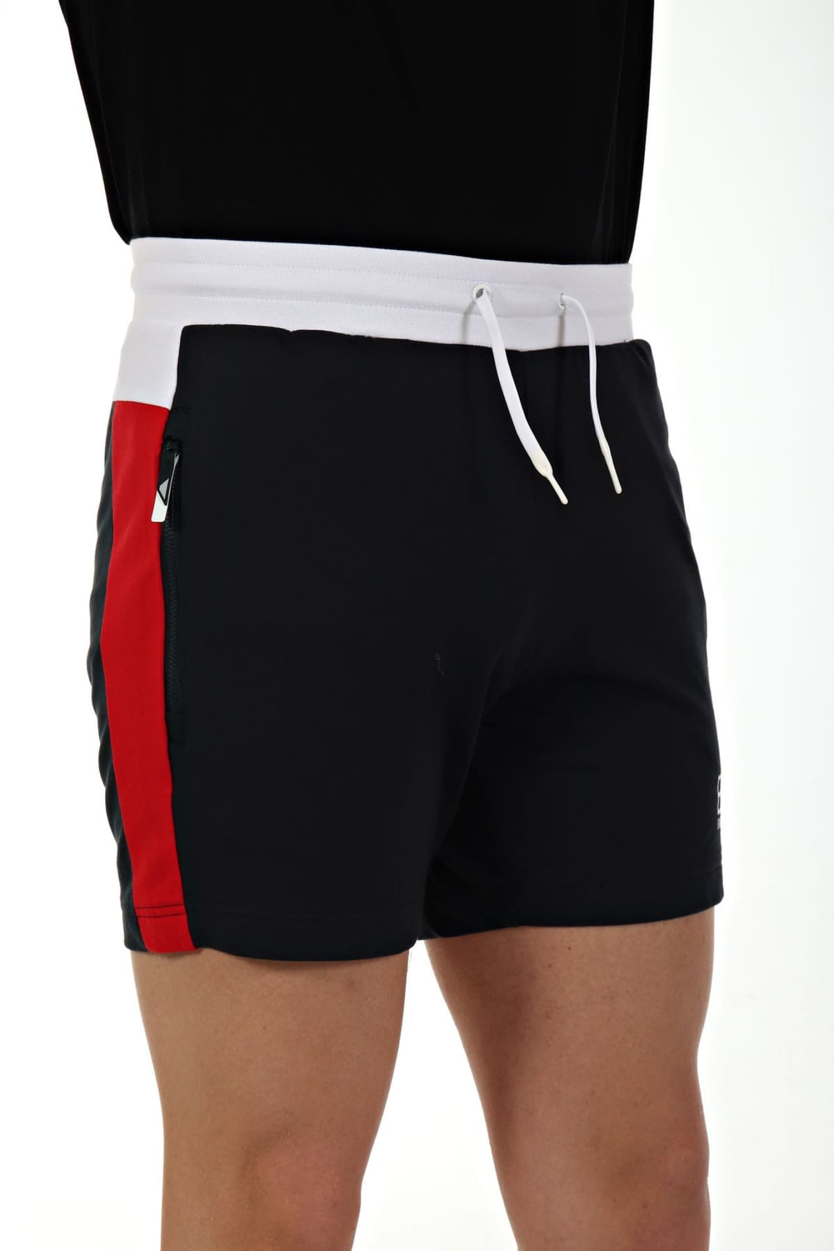 ARMANI 7 ΒΕΡΜΟΥΔΑ ΦΟΥΤΕΡ SIDE ZIP LOGO ΜΠΛΕ-ΚΟΚΚΙΝΟ-ΛΕΥΚΟ