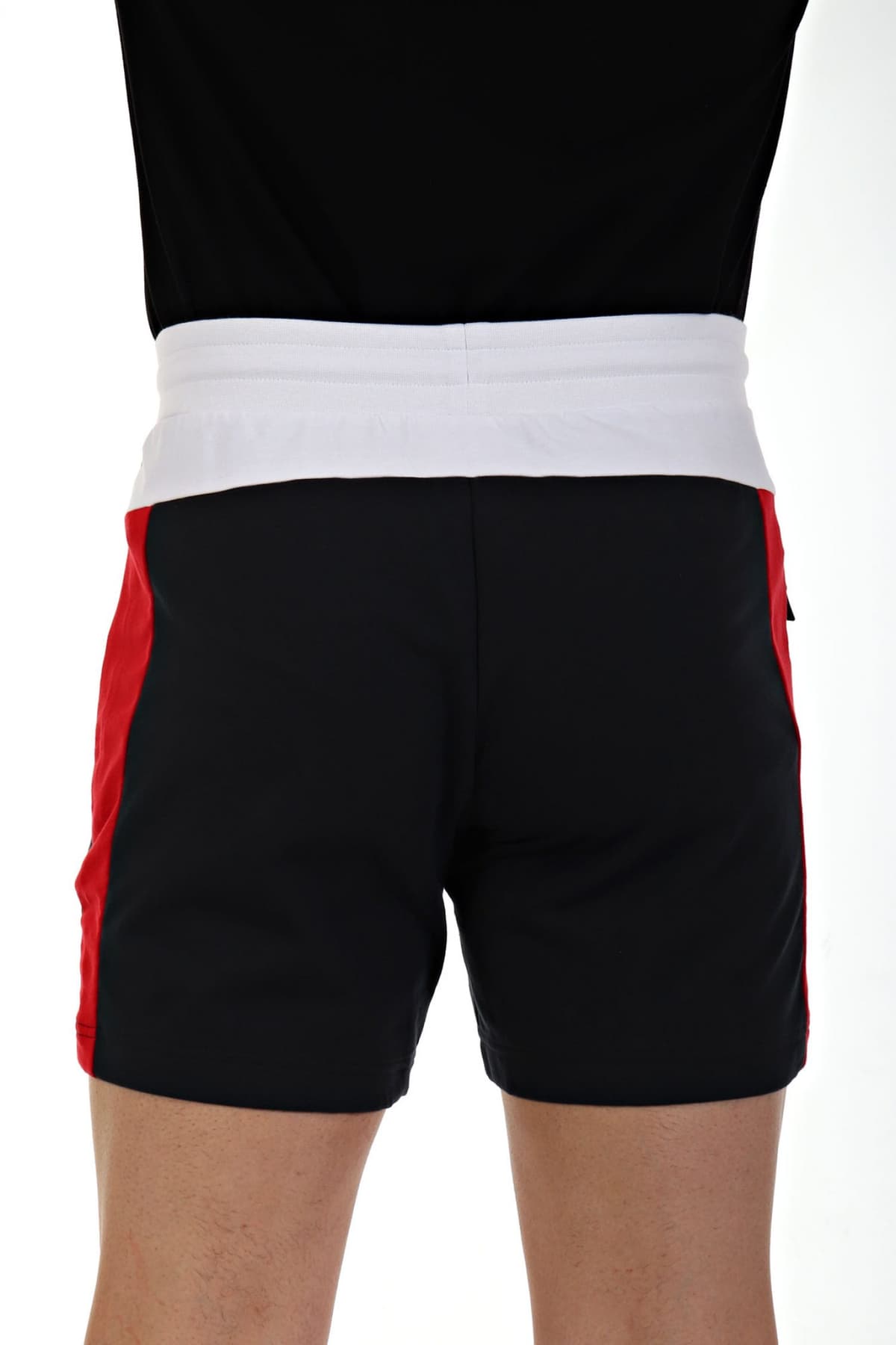 ARMANI 7 ΒΕΡΜΟΥΔΑ ΦΟΥΤΕΡ SIDE ZIP LOGO ΜΠΛΕ-ΚΟΚΚΙΝΟ-ΛΕΥΚΟ