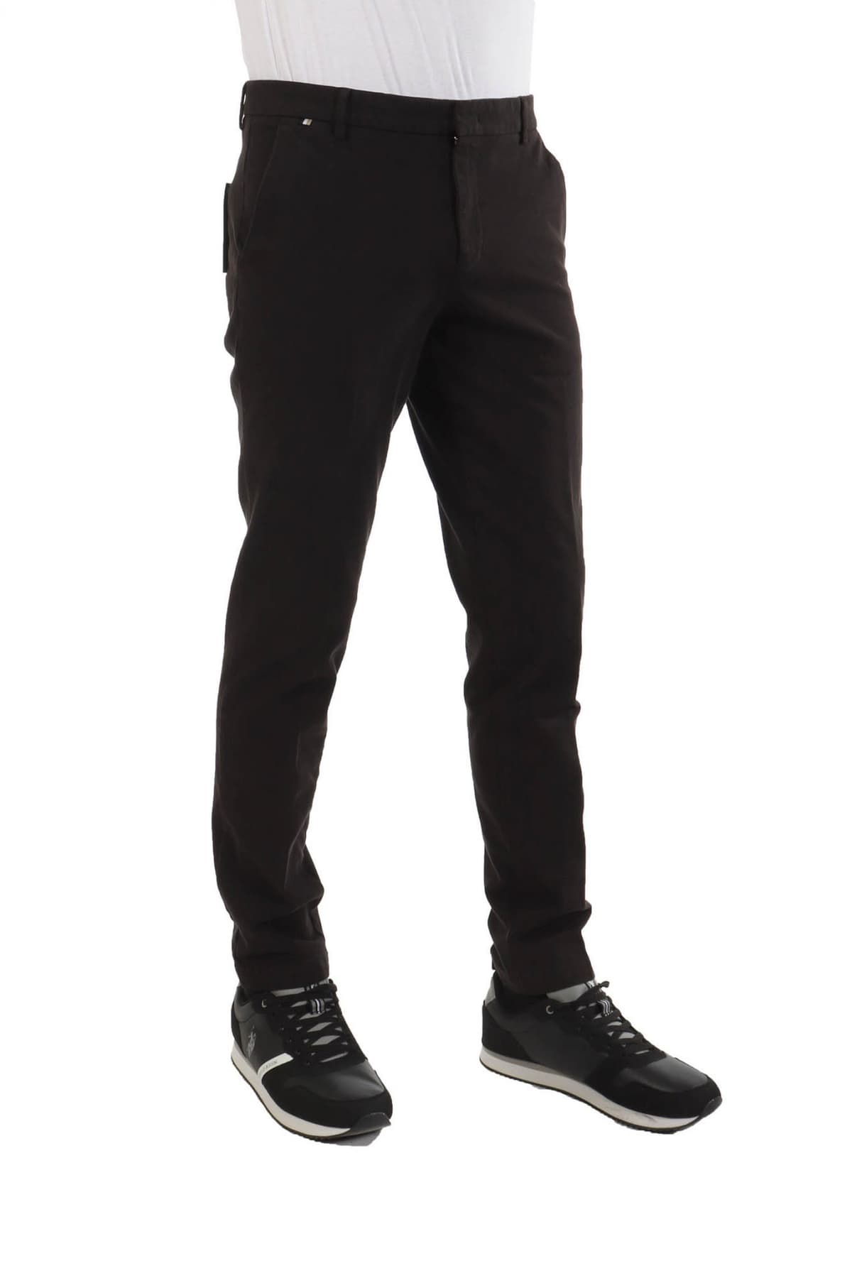 BOSS ΠΑΝΤΕΛΟΝΙ CHINO KAITO1 SLIM FIT STRETCHLETIC ΜΑΥΡΟ