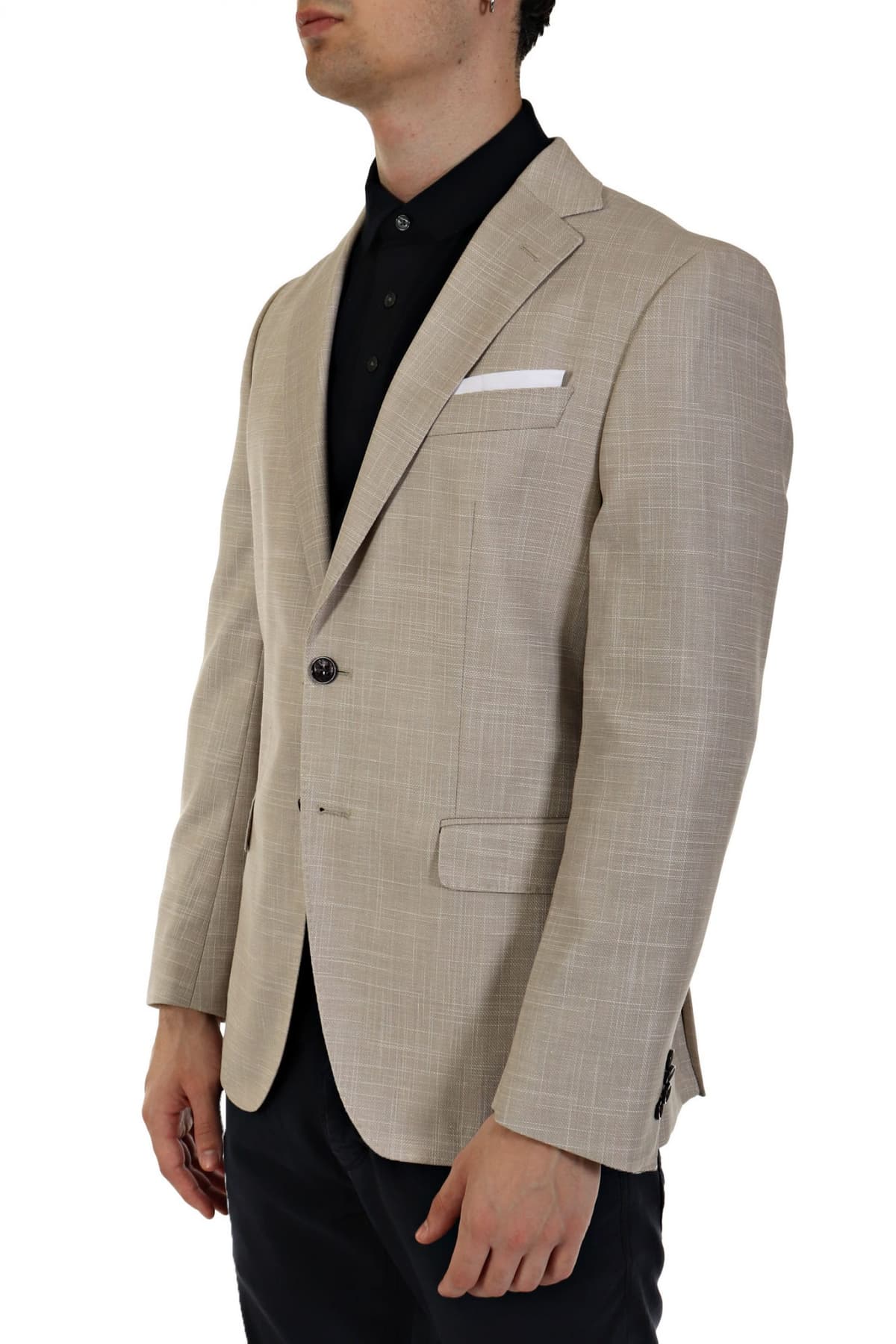 BOSS ΣΑΚΑΚΙ LANIFICIO TESSE BIELA STRETCH SLIM FIT H-HUTSON-233 ΕΚΡΟΥ