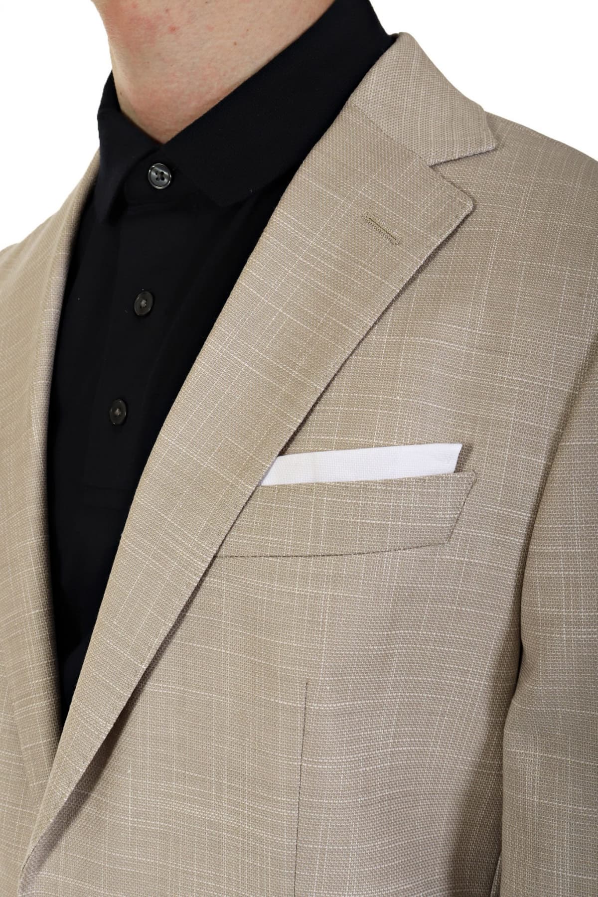 BOSS ΣΑΚΑΚΙ LANIFICIO TESSE BIELA STRETCH SLIM FIT H-HUTSON-233 ΕΚΡΟΥ