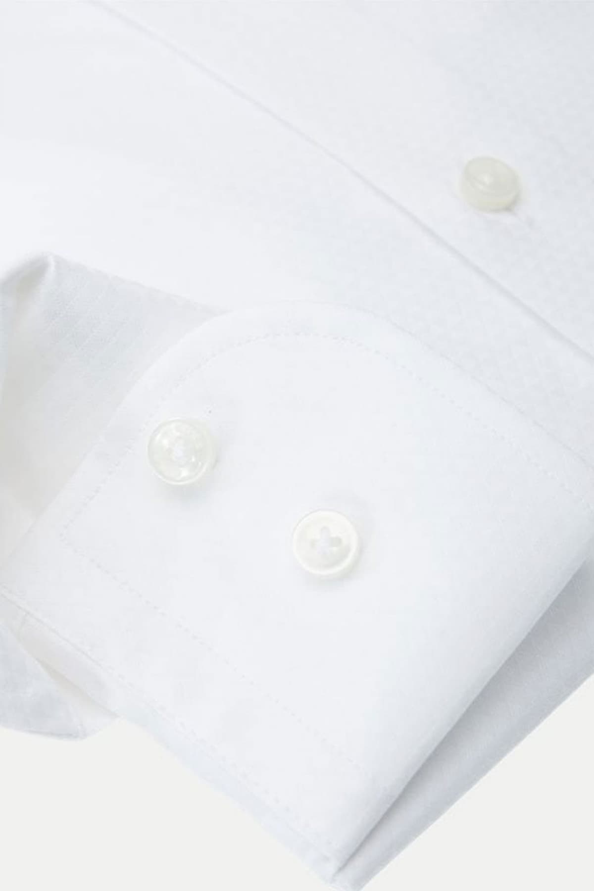 BOSS ΠΟΥΚΑΜΙΣΟ ΜΙΚΡΟΣΧΕΔΙΟ SLIM FIT EASY IRON STRETCH H-HANK-KENT-C1-214 ΛΕΥΚΟ