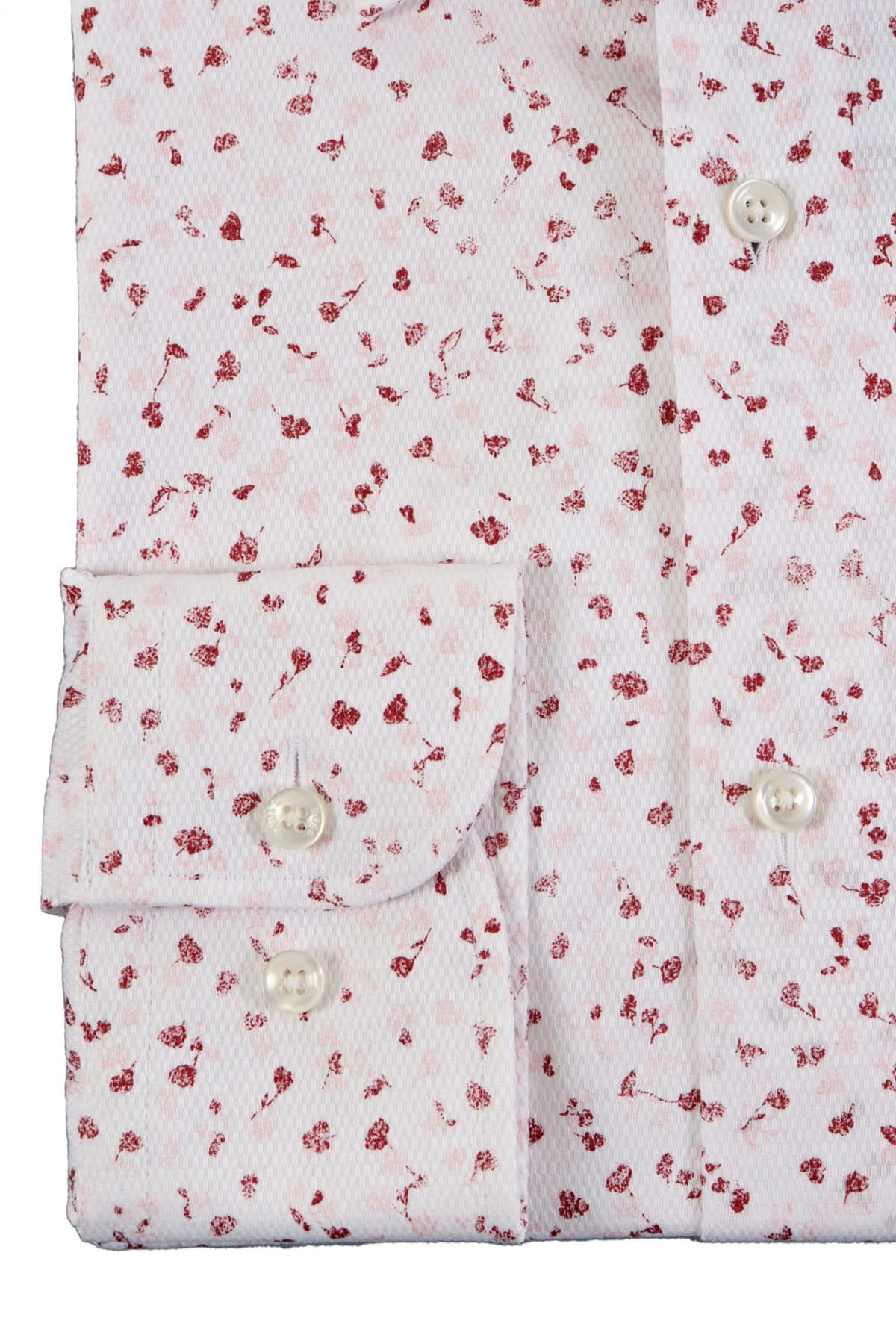 BOSS ΠΟΥΚΑΜΙΣΟ FLORAL SLIM FIT H-HANK-KENT-C1-214 ΛΕΥΚΟ-ΜΠΟΡΝΤΩ