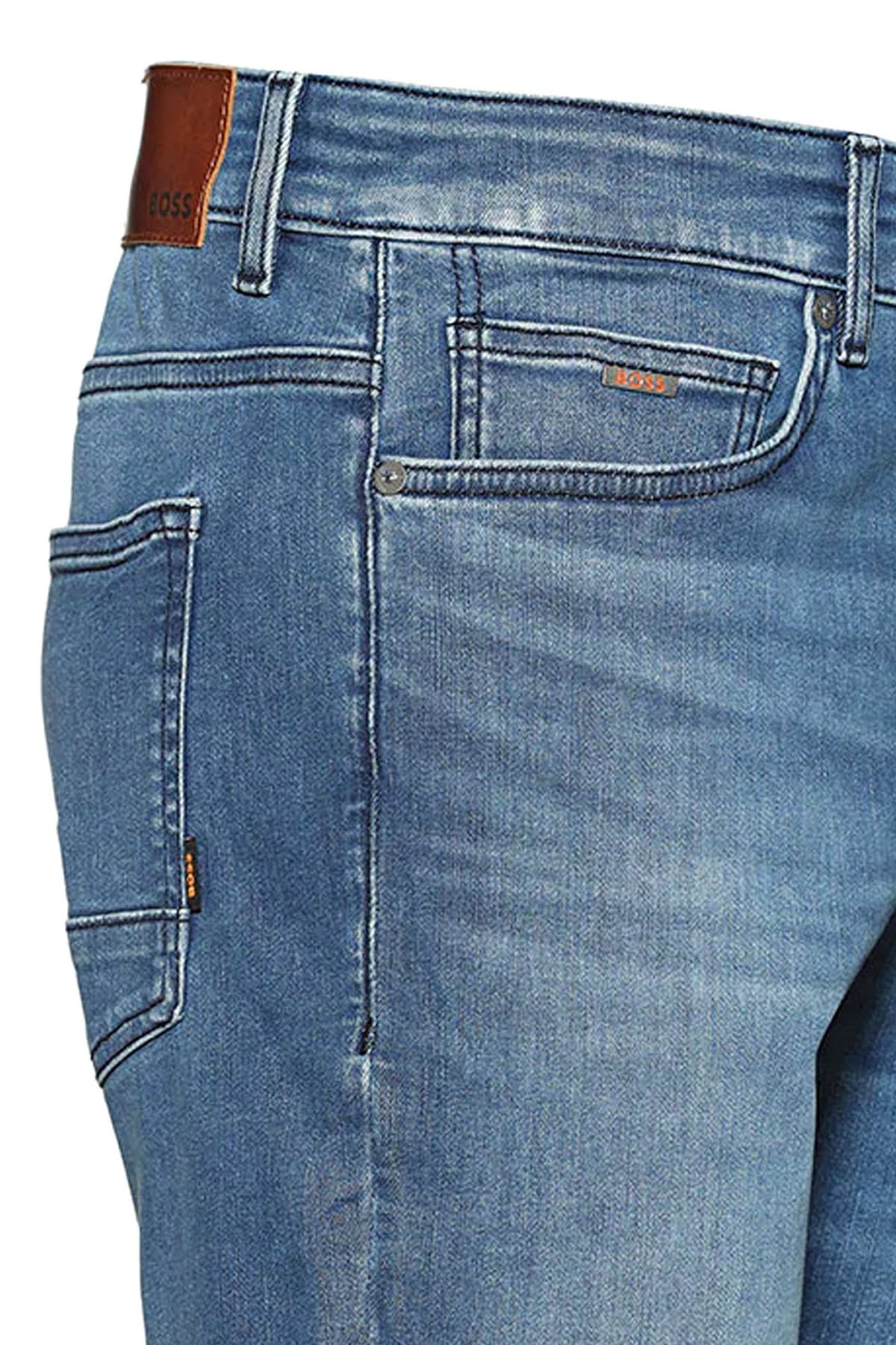 BOSS CASUAL ΒΕΡΜΟΥΔΑ JEANS DELAWARE BC-C SHORTS SLIM FIT ΣΙΕΛ