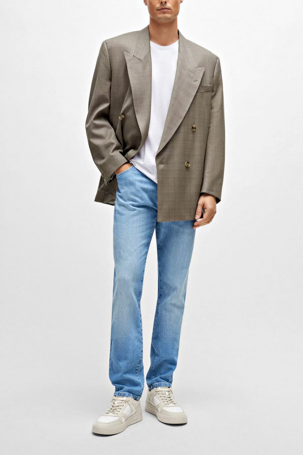 BOSS ΠΑΝΤΕΛΟΝΙ JEANS DELAWARE 3-1 BF SLIM FIT ΣΙΕΛ