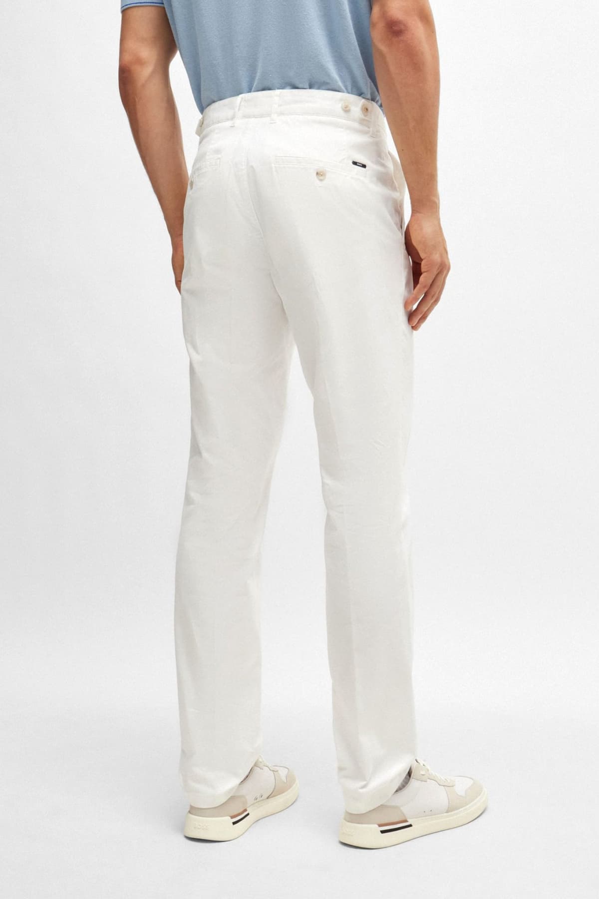 BOSS ΠΑΝΤΕΛΟΝΙ CHINO SLIM FIT C-GENIUS-242F ΛΕΥΚΟ