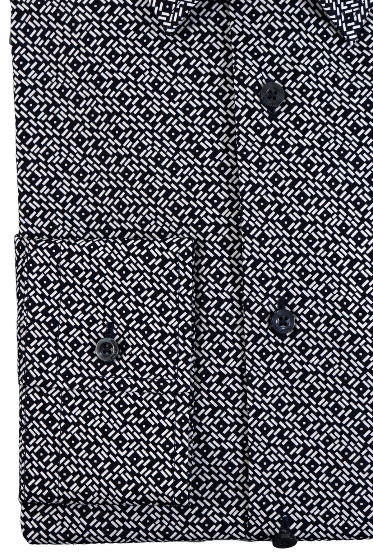 KARL LAGERFELD ΠΟΥΚΑΜΙΣΟ ΜΙΚΡΟΣΧΕΔΙΟ MODERN FIT ΜΠΛΕ-ΛΕΥΚΟ