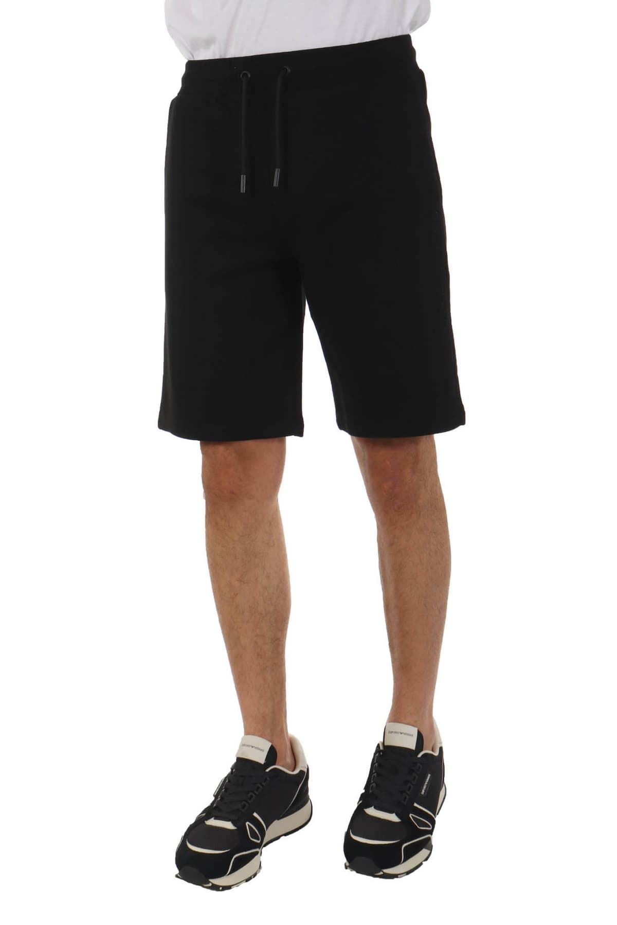 KARL LAGERFELD ΒΕΡΜΟΥΔΑ LOGO ΜΑΥΡΟ