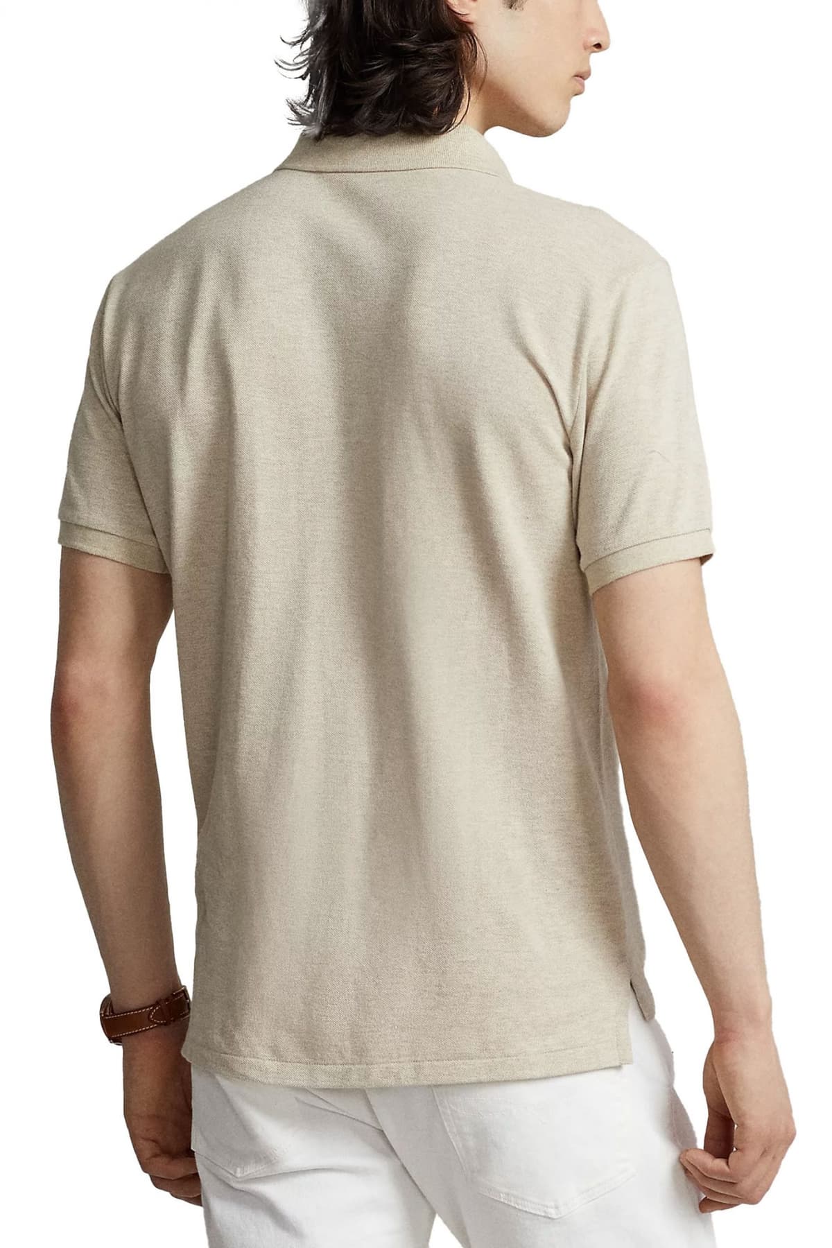 RALPH LAUREN POLO CUSTOM SLIM FIT LOGO ΕΚΡΟΥ