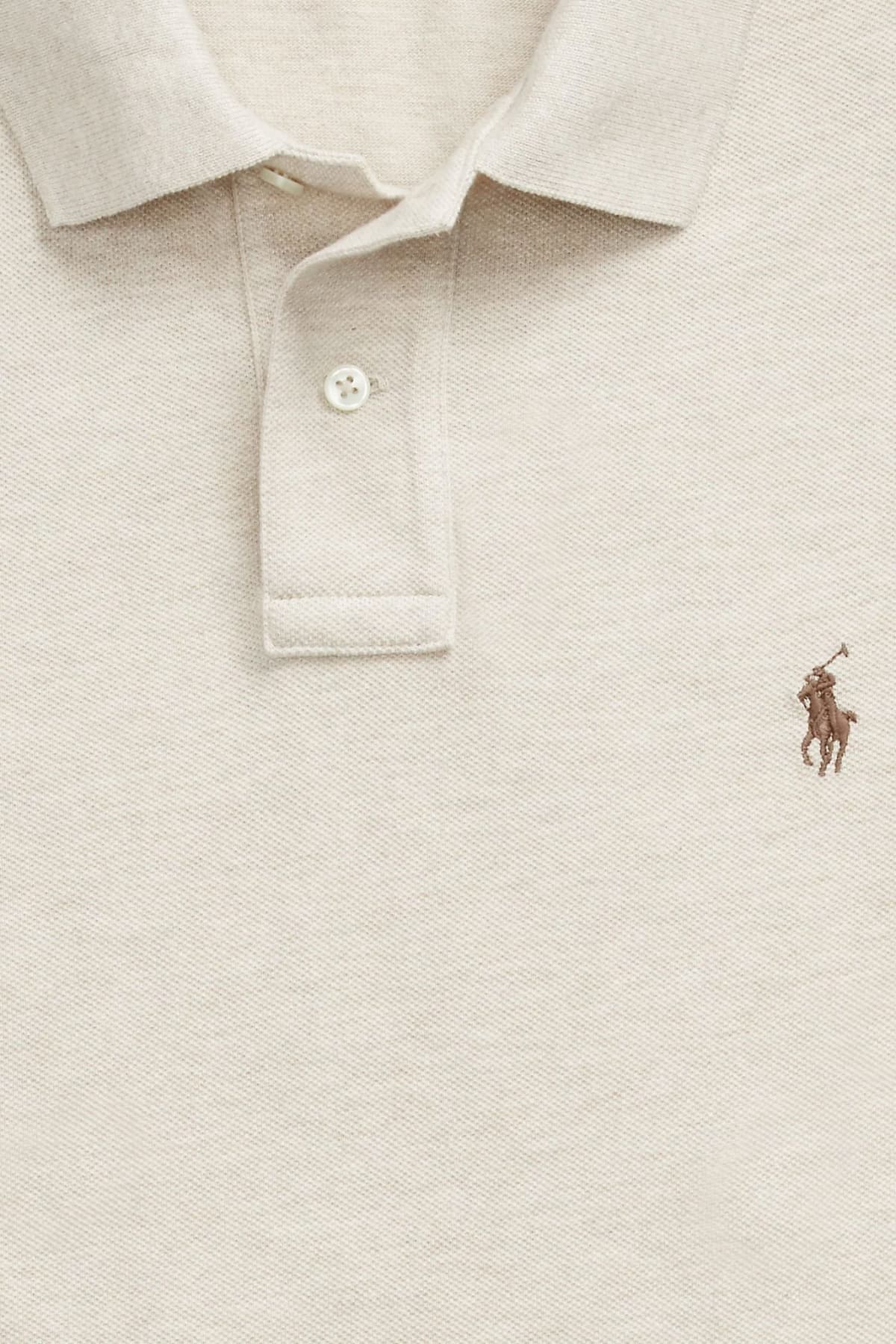 RALPH LAUREN POLO CUSTOM SLIM FIT LOGO ΕΚΡΟΥ