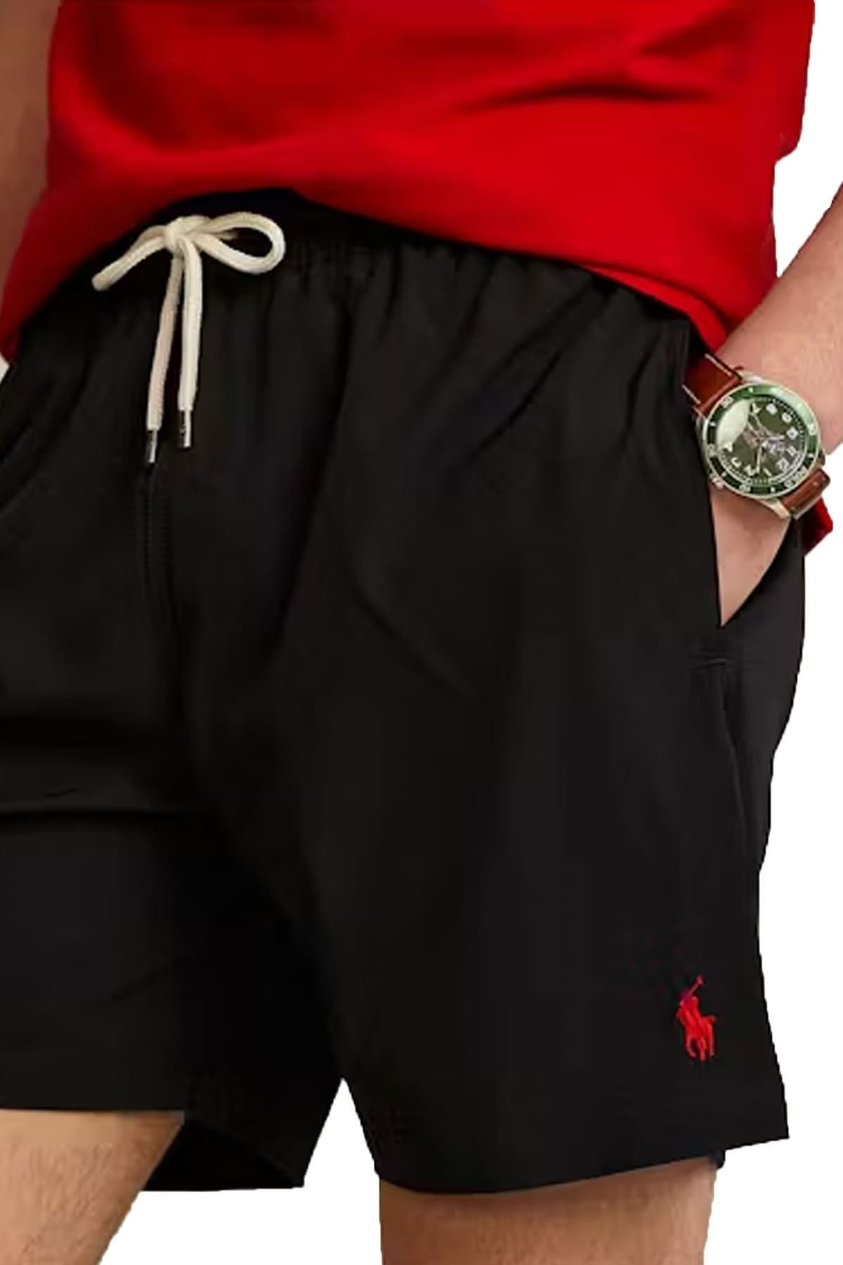 RALPH LAUREN ΜΑΓΙΩ TRAVELER SHORT ΜΑΥΡΟ