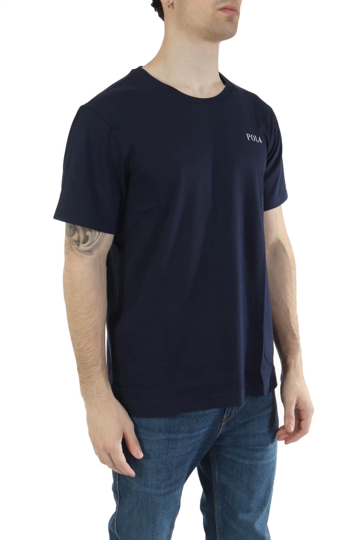 RALPH LAUREN T-SHIRT UNDERWEAR LOGO ΜΠΛΕ