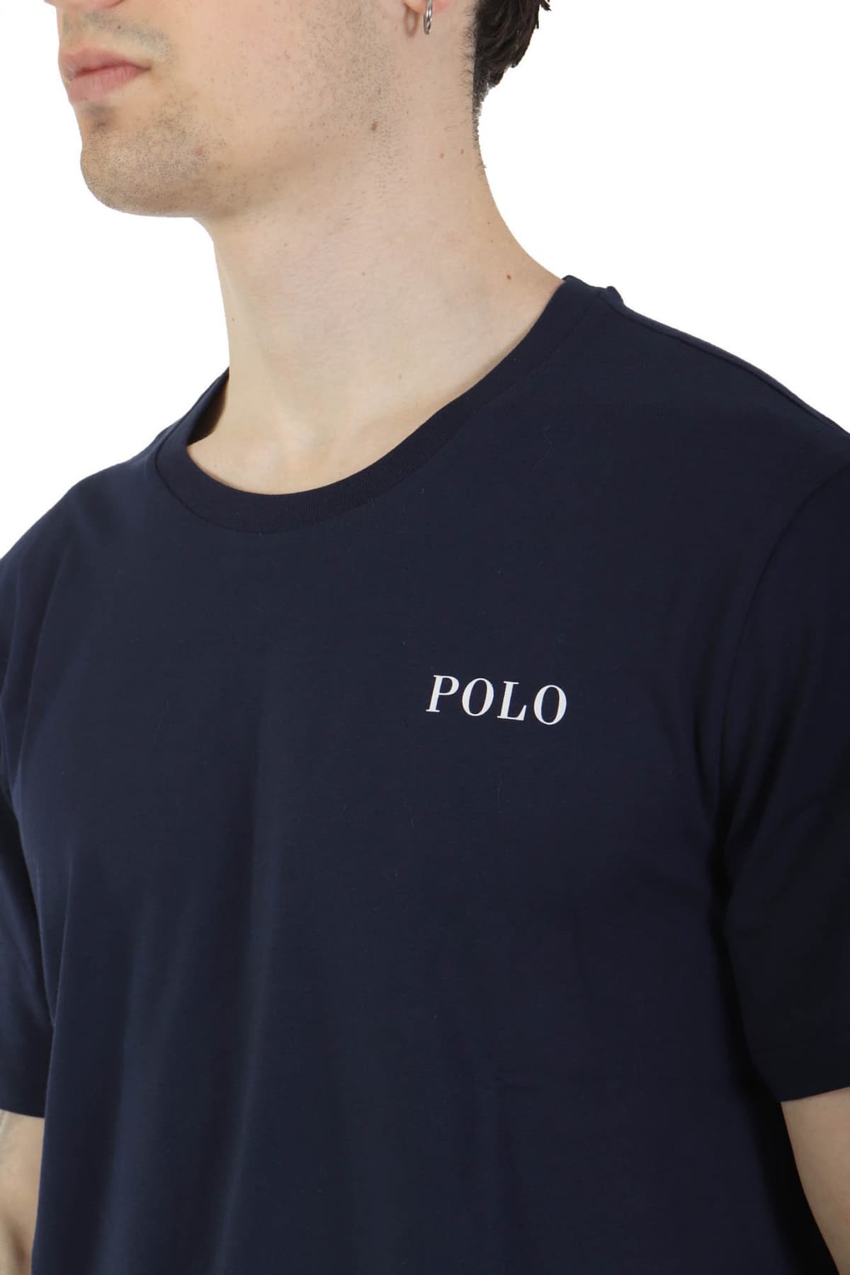 RALPH LAUREN T-SHIRT UNDERWEAR LOGO ΜΠΛΕ