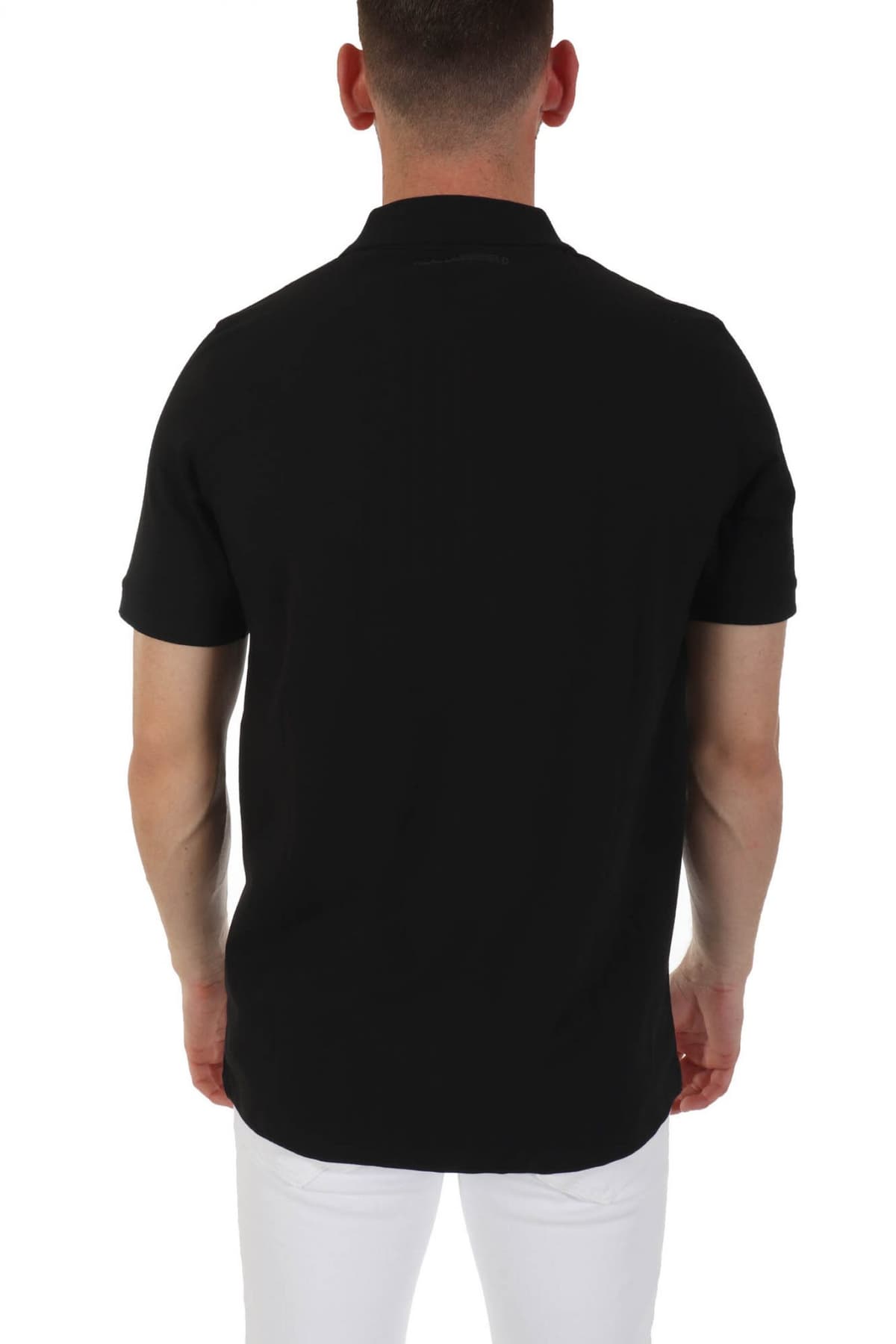 KARL LAGERFELD POLO LOGO ΜΑΥΡΟ