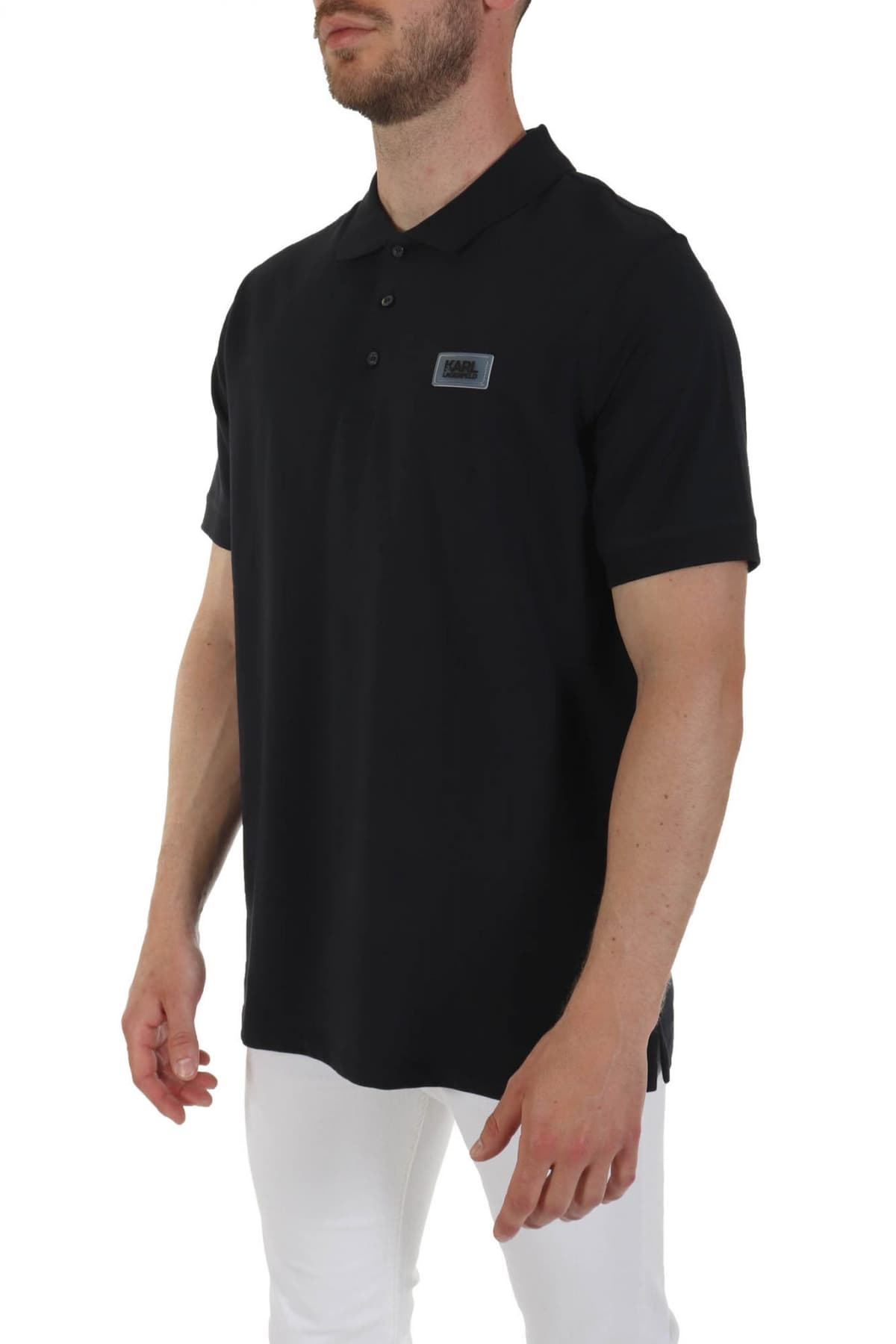 KARL LAGERFELD POLO LOGO ΜΠΛΕ