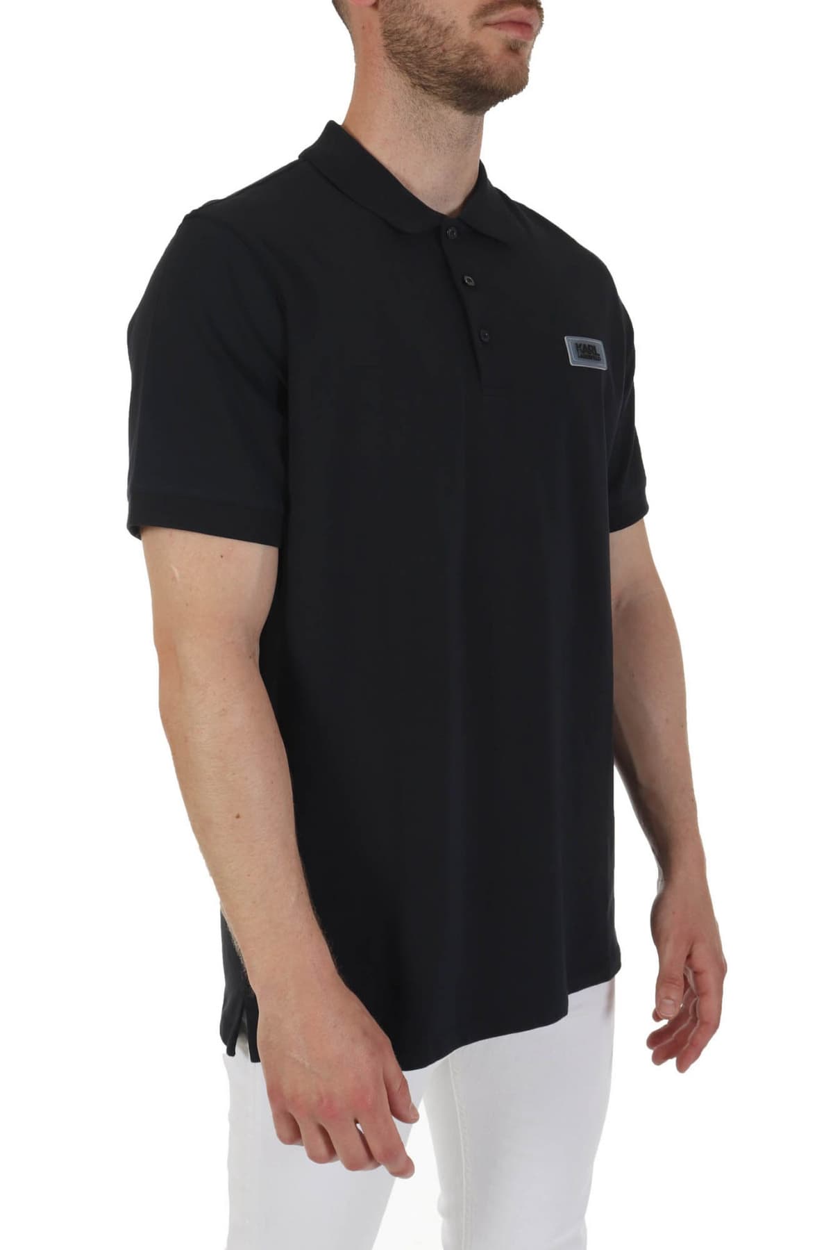 KARL LAGERFELD POLO LOGO ΜΠΛΕ