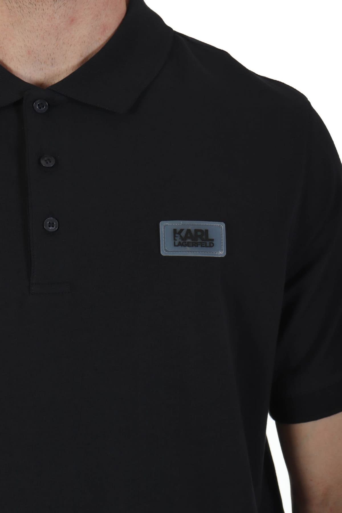 KARL LAGERFELD POLO LOGO ΜΠΛΕ