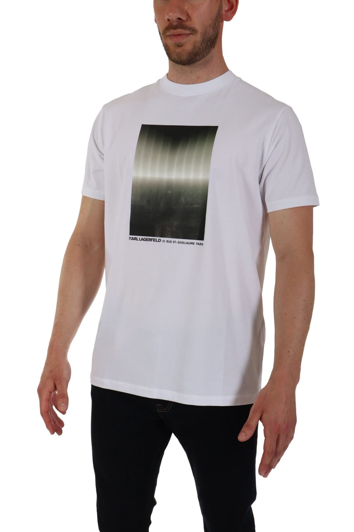 KARL LAGERFELD T-SHIRT LOGO ΛΕΥΚΟ