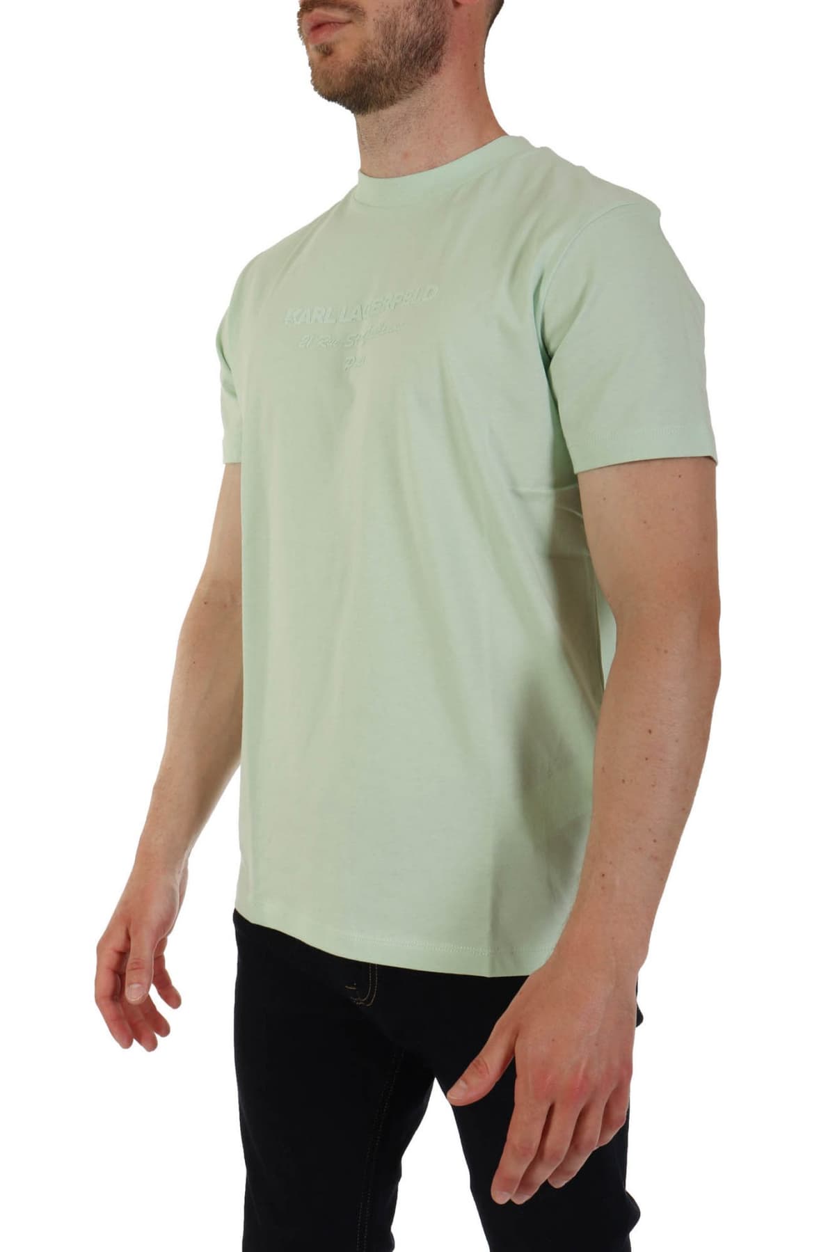 KARL LAGERFELD T-SHIRT CREW NECK LOGO ΦΥΣΤΙΚΙ