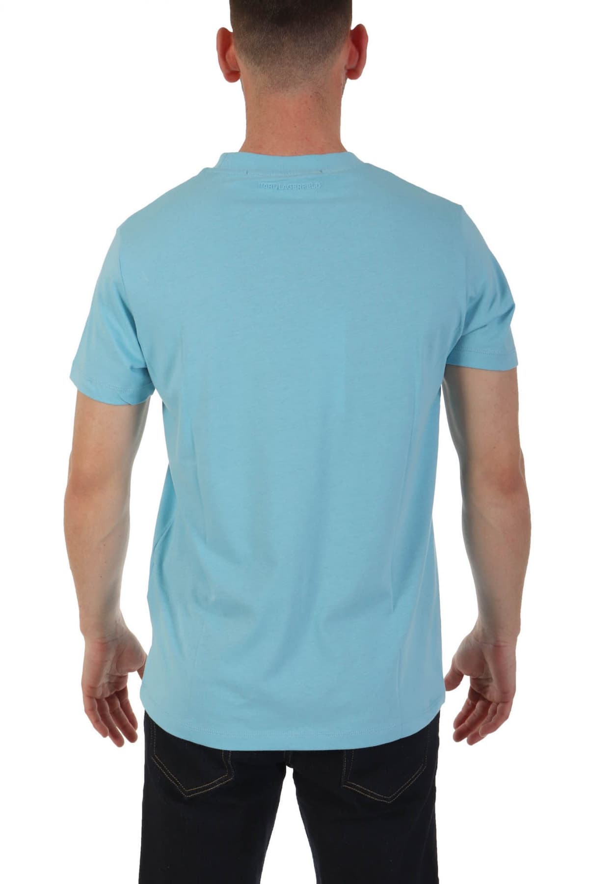 KARL LAGERFELD T-SHIRT CREW NECK LOGO ΣΙΕΛ