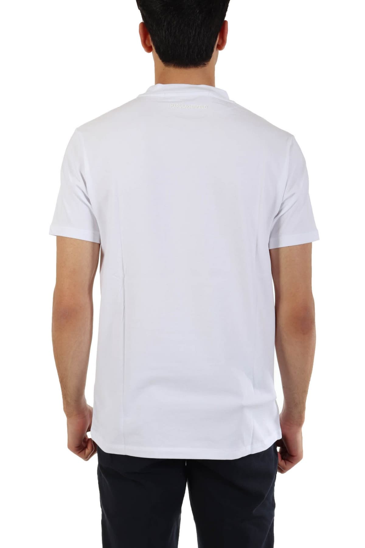 KARL LAGERFELD T-SHIRT LOGO STRASS ΛΕΥΚΟ