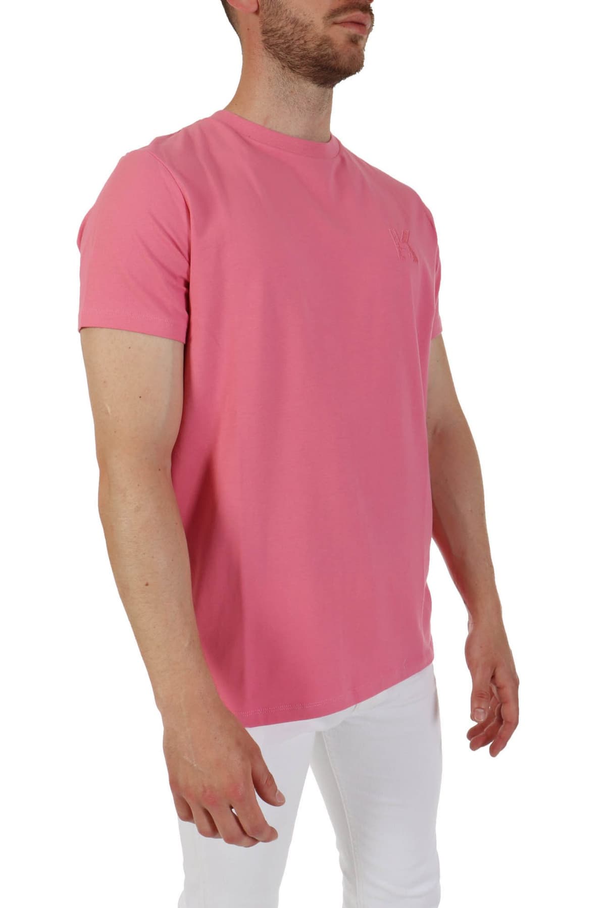 KARL LAGERFELD T-SHIRT LOGO ΡΟΖ