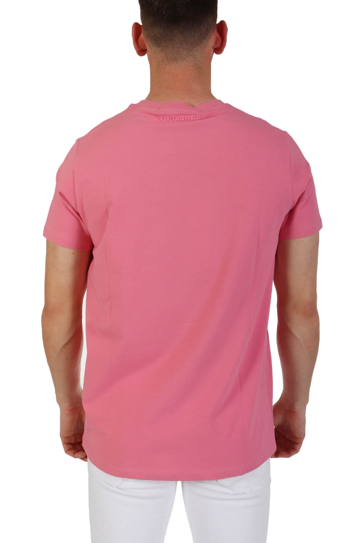 KARL LAGERFELD T-SHIRT LOGO ΡΟΖ