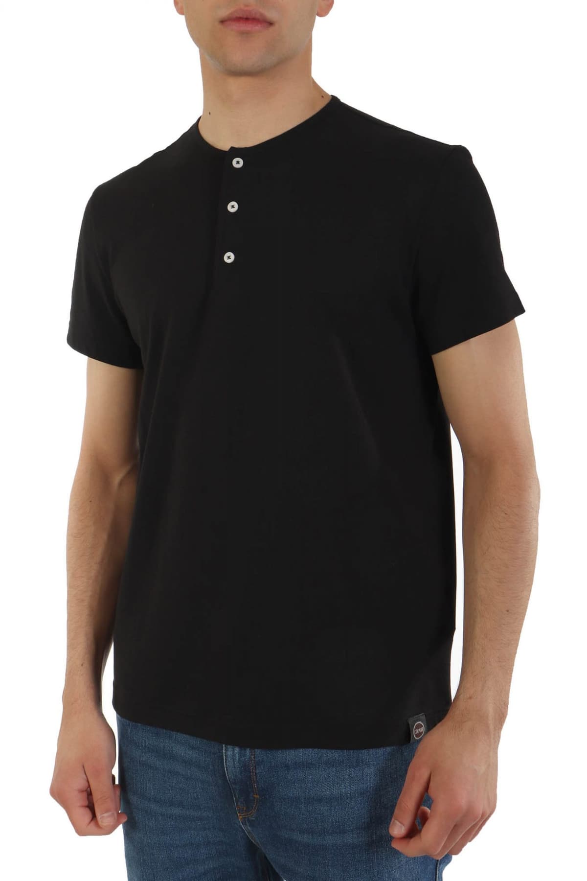 COLMAR T-SHIRT FRIDA HALF BUTTON ΜΑΥΡΟ