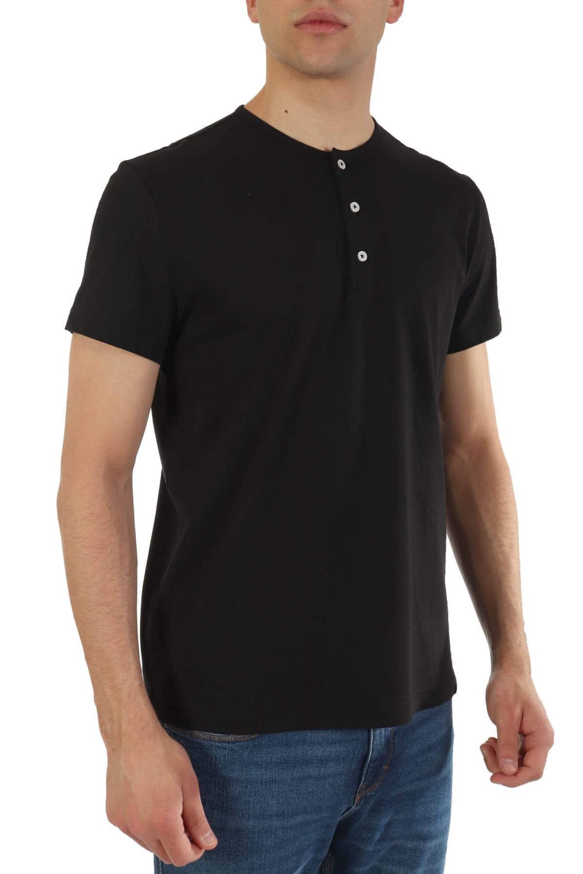 COLMAR T-SHIRT FRIDA HALF BUTTON ΜΑΥΡΟ