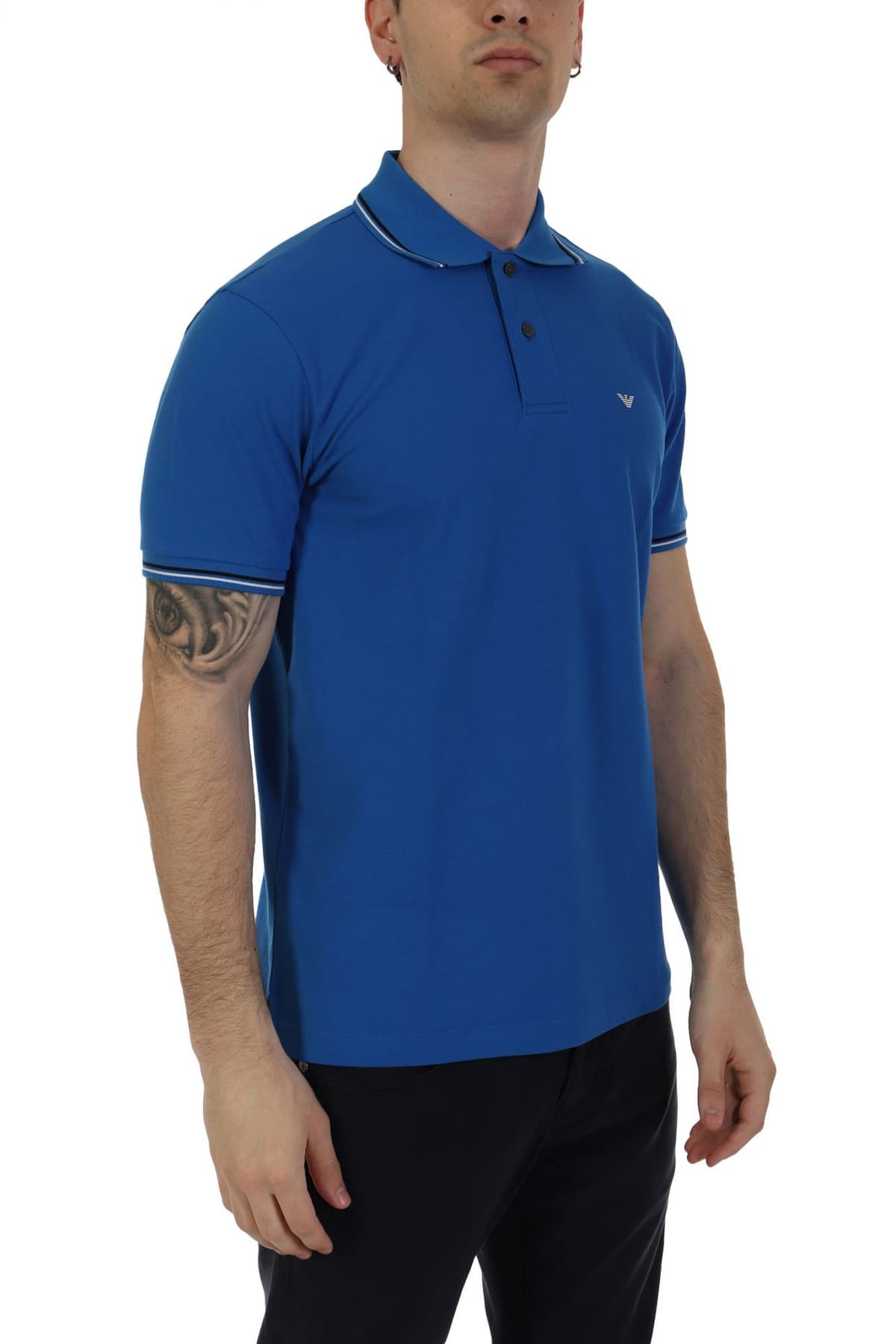 EMPORIO ARMANI POLO LOGO ΡΟΥΑ ΜΠΛΕ
