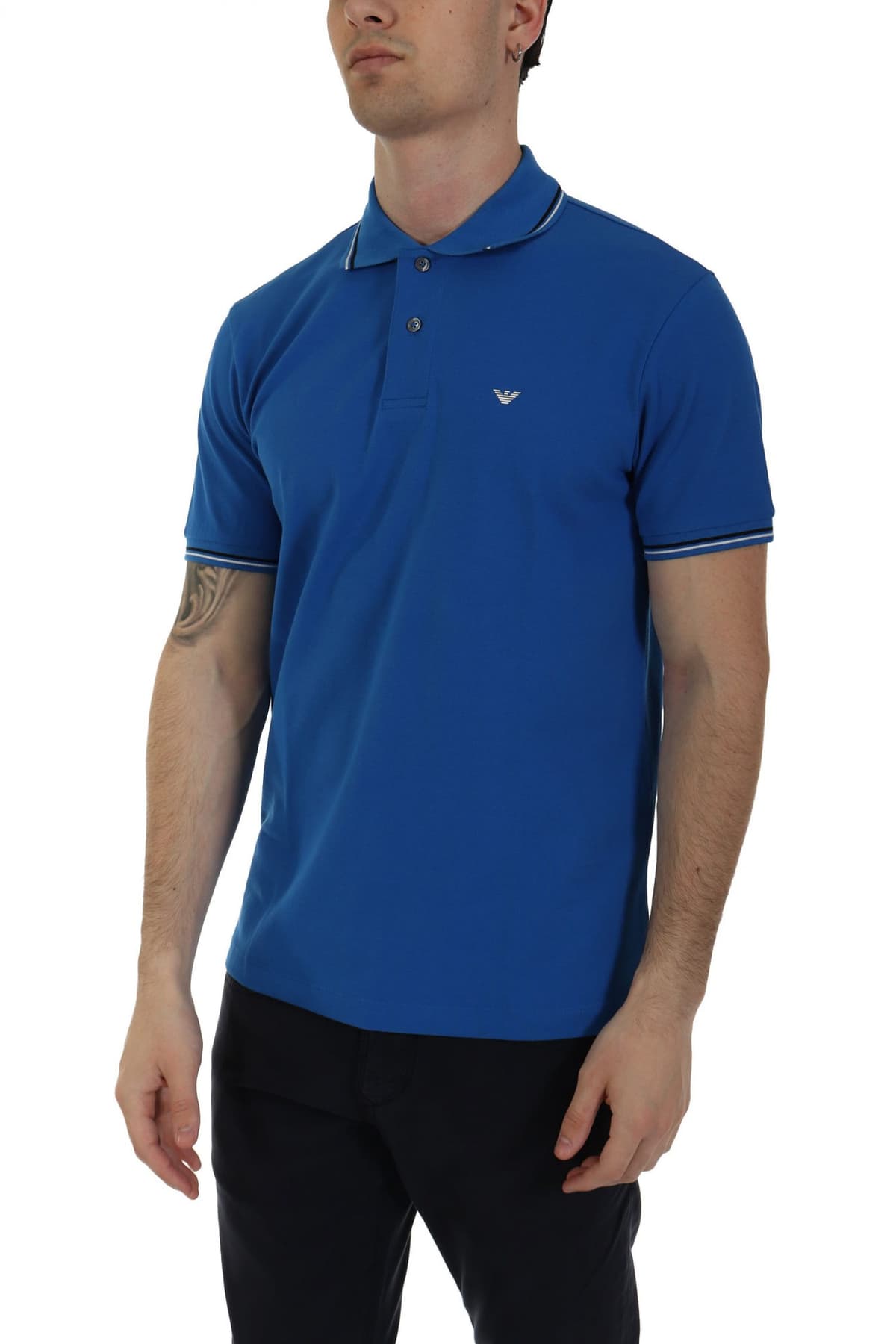 EMPORIO ARMANI POLO LOGO ΡΟΥΑ ΜΠΛΕ