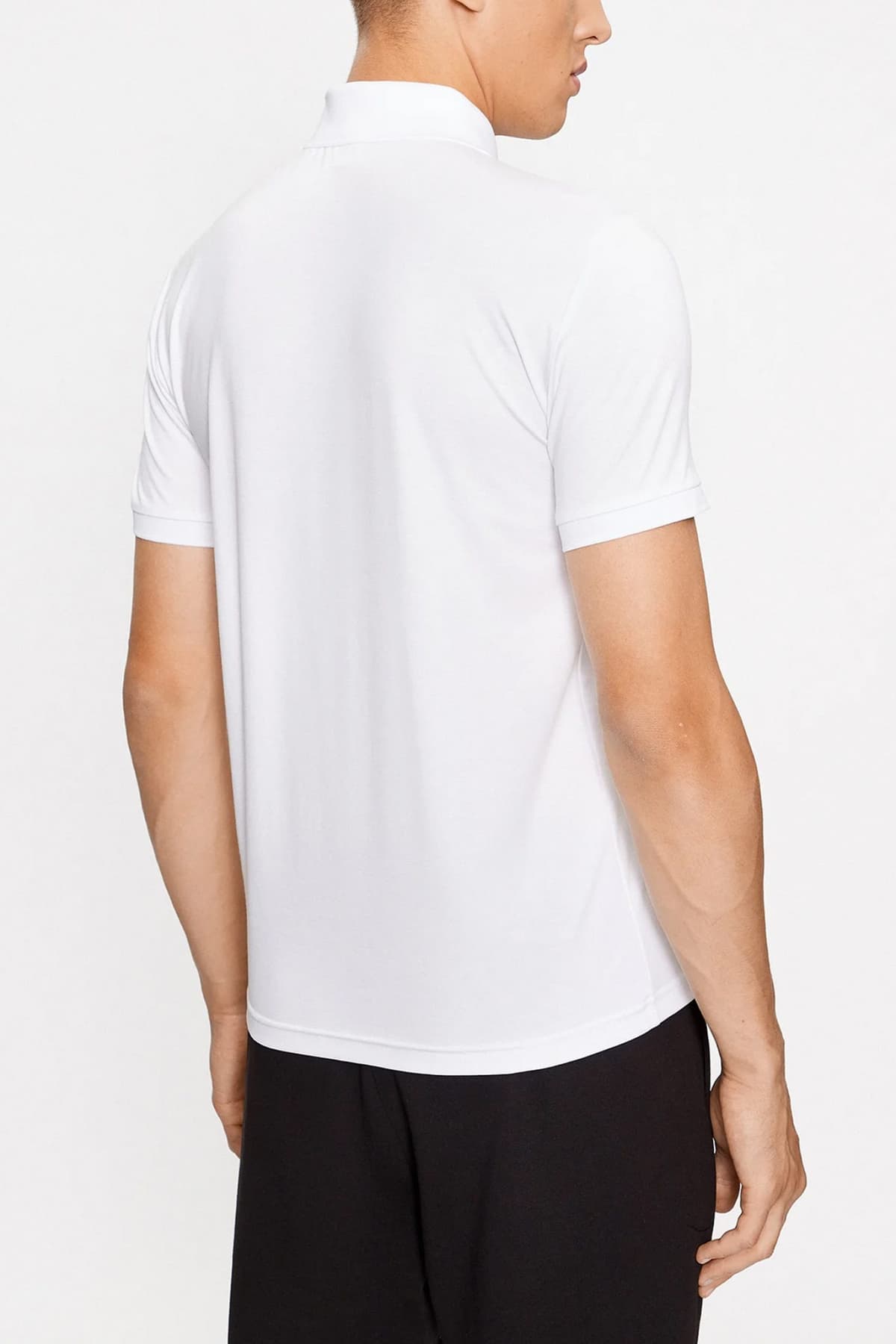 ARMANI 7 POLO HALFZIP LOGO ΛΕΥΚΟ