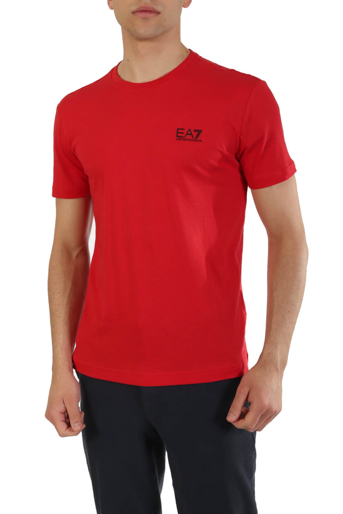 ARMANI 7 T-SHIRT LOGO ΚΟΚΚΙΝΟ