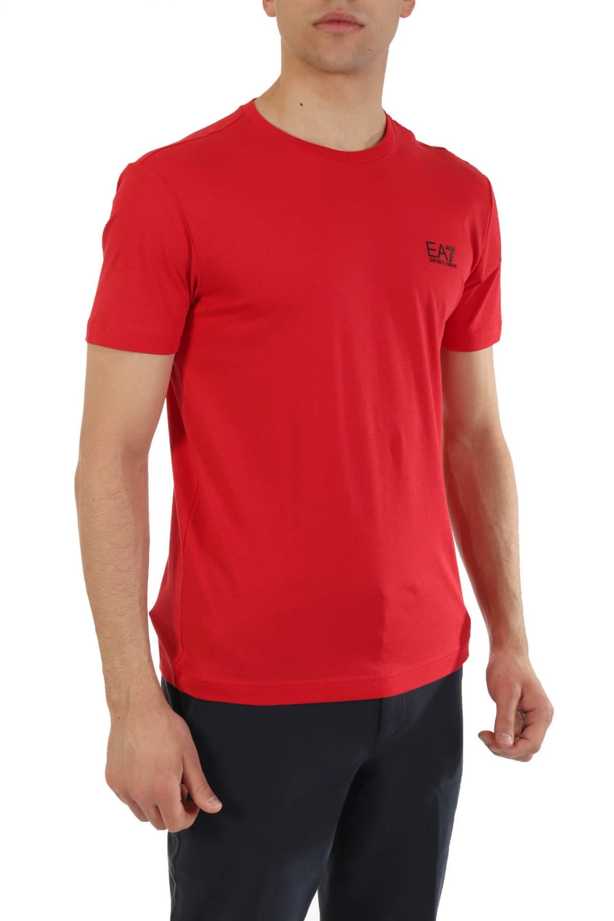 ARMANI 7 T-SHIRT LOGO ΚΟΚΚΙΝΟ